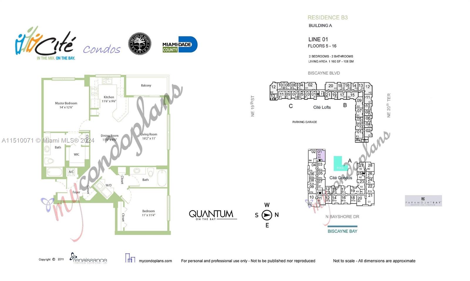 2000 N Bayshore Dr 1401, Miami, Florida 33137, 2 Bedrooms Bedrooms, ,2 BathroomsBathrooms,Residential,For Sale,2000 N Bayshore Dr 1401,A11510071