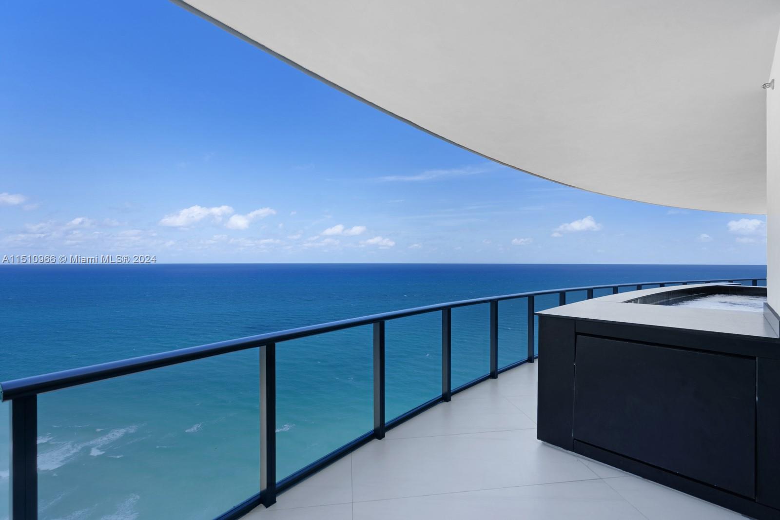 Elevate Your Lifestyle with the jewel of the prestigious Porsche Design Tower. Immerse yourself in panoramic unobstructed views of the Atlantic Ocean and Intracoastal in this breathtaking 3 BR/4.5 BA residence with 3,171 sqft of interior living space with floor-to-ceiling windows, private oversized balcony, summer kitchen and heated saltwater pool-jacuzzi. Custom designed by Steven G featuring Carrara marble floors, Miele appliances, marble countertops, motorized kitchen cabinets, Dornbracht fixtures, large stone spa ensuite bath, marble gas fireplace and custom closet. The Dezervator glass elevator will transport your car up to your in-residence 2-car garage. Five-star amenities include top-tier security, concierge, spa, lobby restaurant/bar and room service. The epitome of Luxury Living.