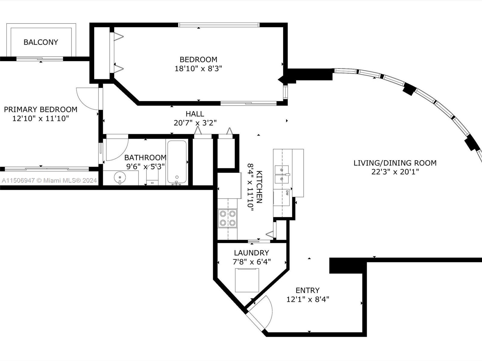 275 NE 18th St 306, Miami, Florida 33132, 2 Bedrooms Bedrooms, ,1 BathroomBathrooms,Residential,For Sale,275 NE 18th St 306,A11506947