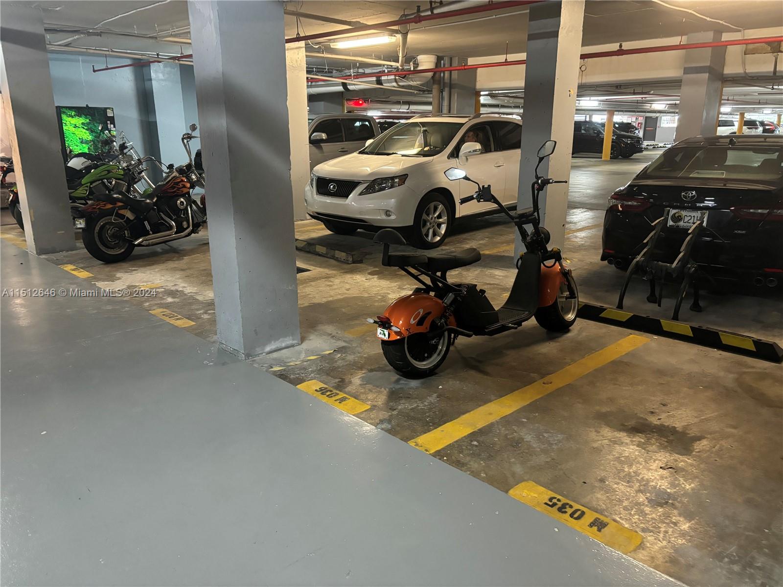 Covered Mortorcycles Garage