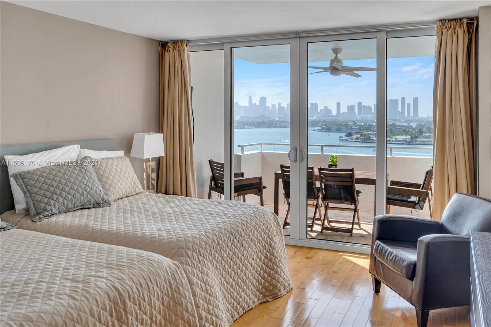 balcony access from bedroom and living room