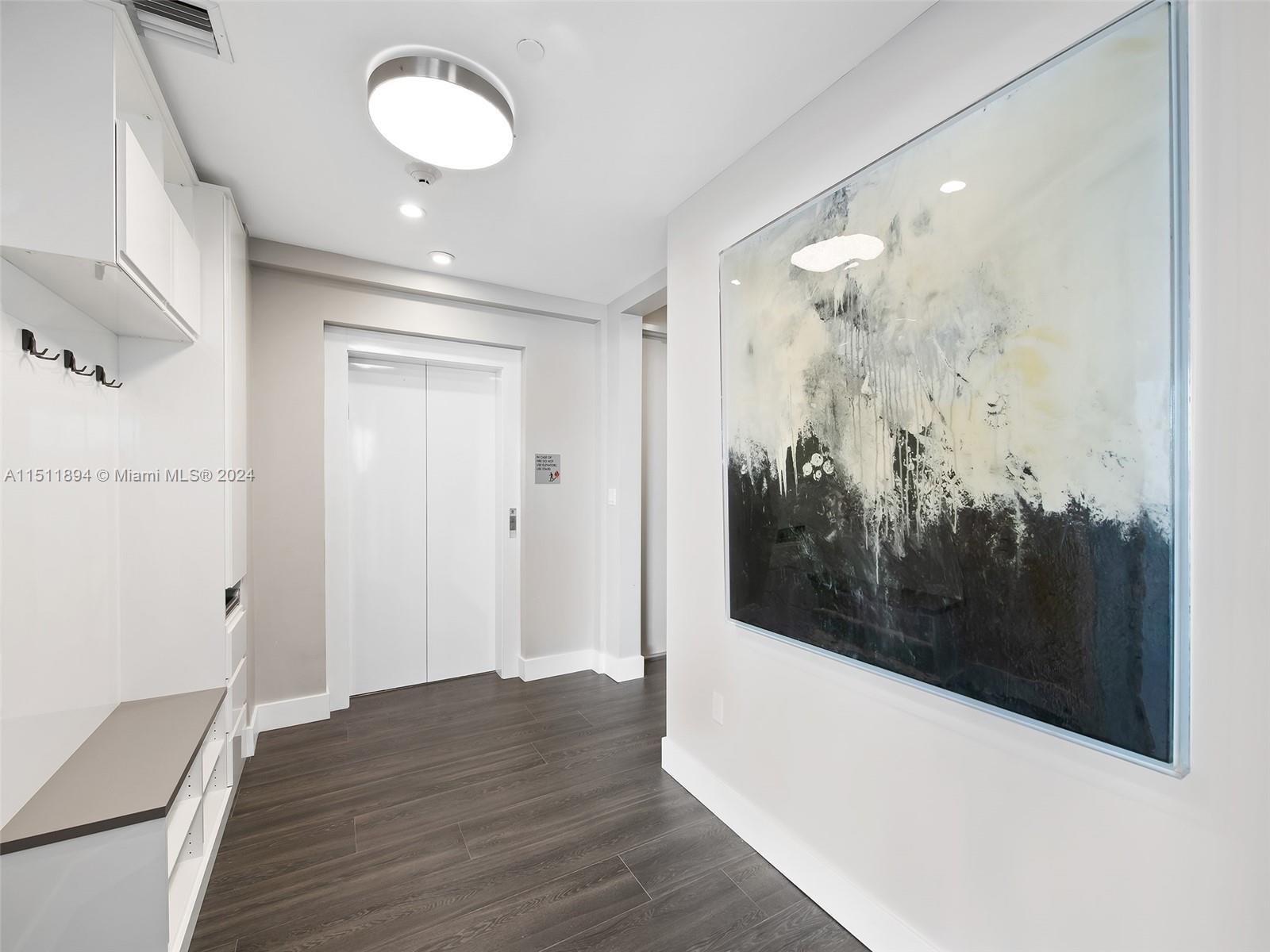 Elevator into private foyer;