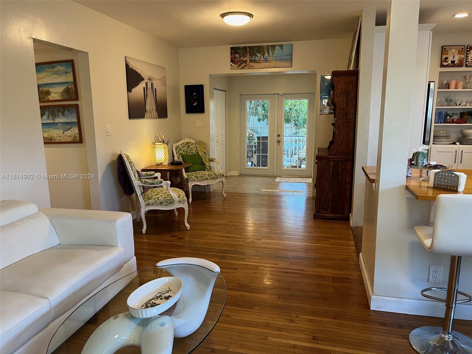 Smart TV and the door leads to the private master bathroom