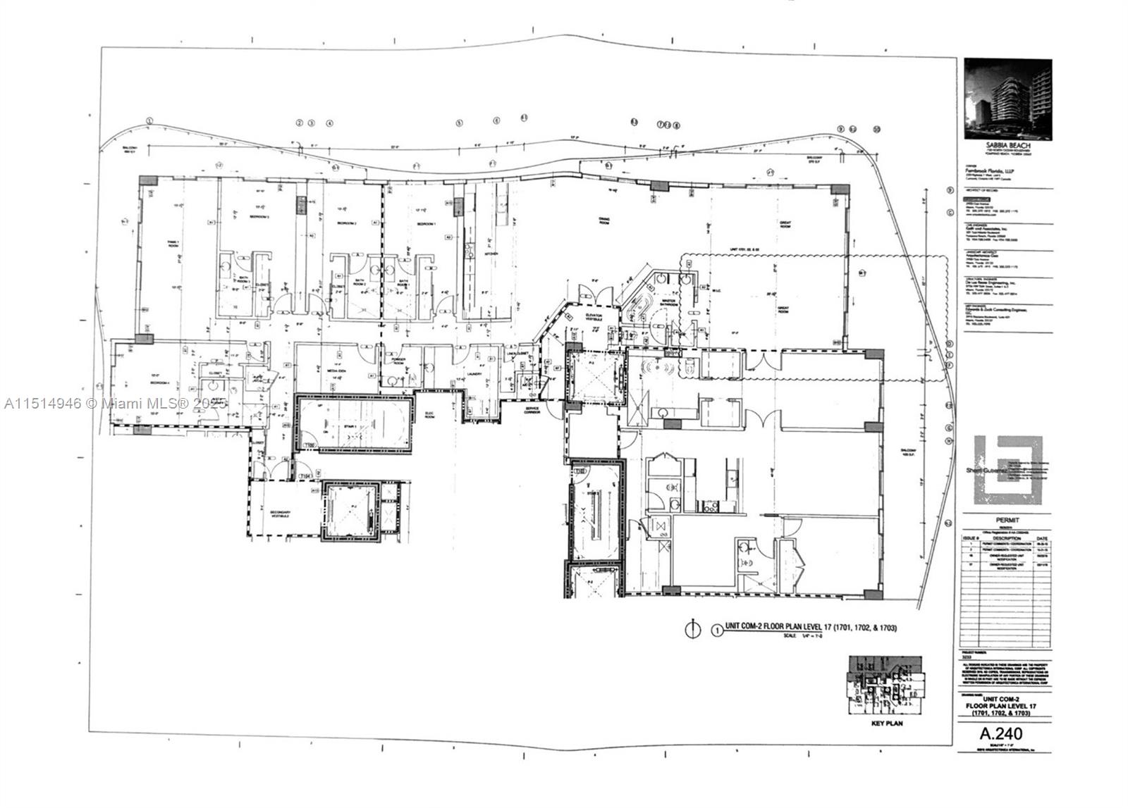 FULL FLOOR PLAN OF ASSAMBLAGE (1701/1702/1703)