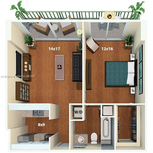 1756 N Bayshore Dr 26L, Miami, Florida 33132, 1 Bedroom Bedrooms, ,1 BathroomBathrooms,Residentiallease,For Rent,1756 N Bayshore Dr 26L,A11513613