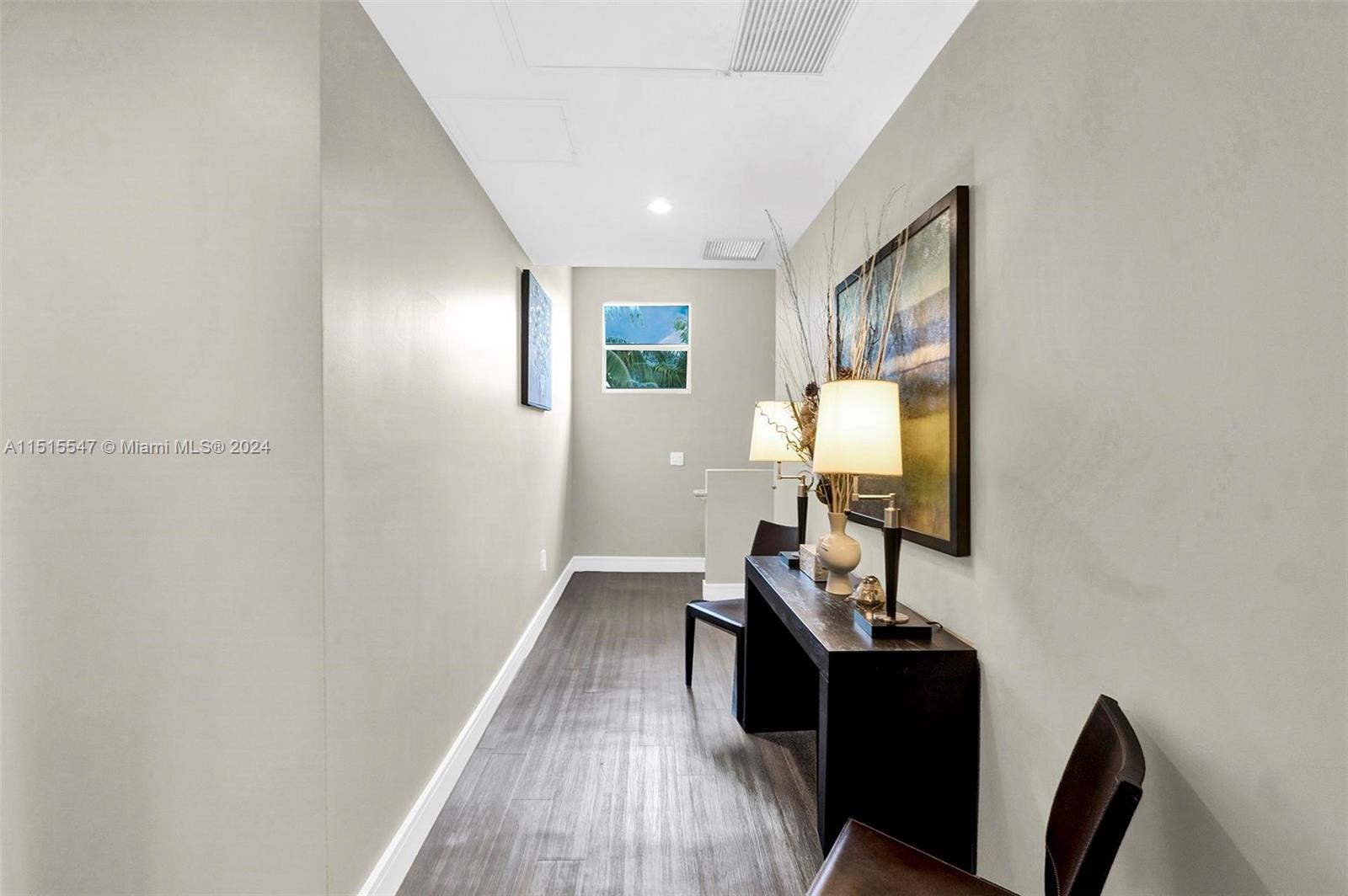 View from family room  towards kitchen