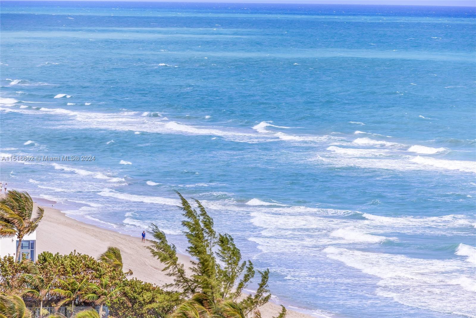 Part of the ocean that you can see from the balcony