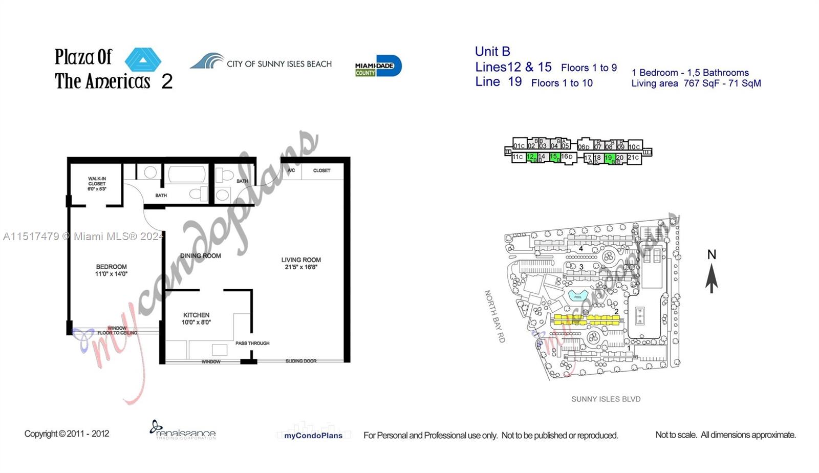 16919 Bay Rd, Sunny Isles Beach, FL, 33160 United States, 1 Bedroom Bedrooms, ,1 BathroomBathrooms,Residential,For Sale,Bay Rd,A11517479