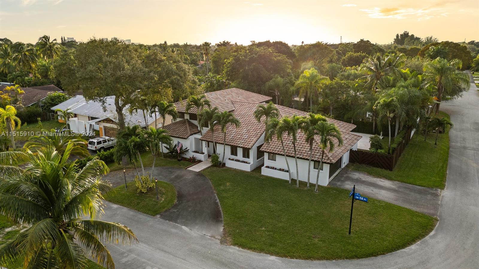 This rare Two-story single-family home is for sale in the coveted Gables Edge neighborhood. On a spacious corner lot, it offers a private living experience. The home boasts 5 bedrooms, 3 bathrooms, and den. High ceilings create an airy and expansive feel. The 2-car garage and circular driveway provide convenient parking. The gourmet kitchen leads to a covered patio with views of the lush landscaping and swimming pool. In a secure, private community, this cul-de-sac home is family friendly. It's in a coveted school district, close to Baptist South Miami Hospital, downtown South Miami, Coral Gables, and more. Enjoy the city's amenities. Don't miss the chance to own this stunning property in the City of Pleasant Living. Contact us to schedule a viewing and embrace the South Miami lifestyle!