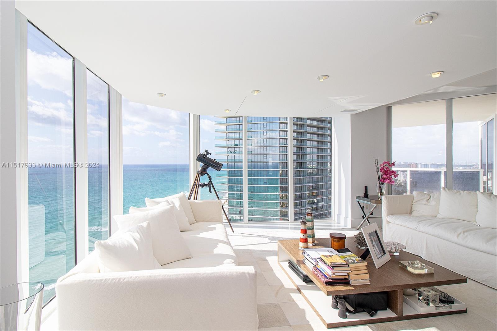 Look No Further! Dream Beachfront Condo on the 28th floor in Sunny Isles Beach:
This 2,660 sq ft unit offers mesmerizing dual views of the intercoastal and beach. With 3 luxurious bedrooms and 3.5 baths, it radiates comfort. Large windows flood the unit with light, enhancing its spacious feel. Enjoy direct beach access. Also available is a private cabana, sold separately, perfect for seaside relaxion. Located in the heart of Sunny Isles, this property is a stone's throw from top dining and shopping. Experience beach front living at its finest. Your search ends here!
Equal Housing Opportunity.