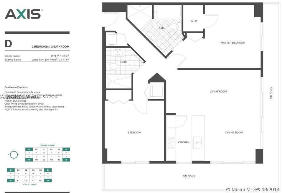 79 SW 12th St 1606-S, Miami, Florida 33130, 2 Bedrooms Bedrooms, ,2 BathroomsBathrooms,Residential,For Sale,79 SW 12th St 1606-S,A11518458