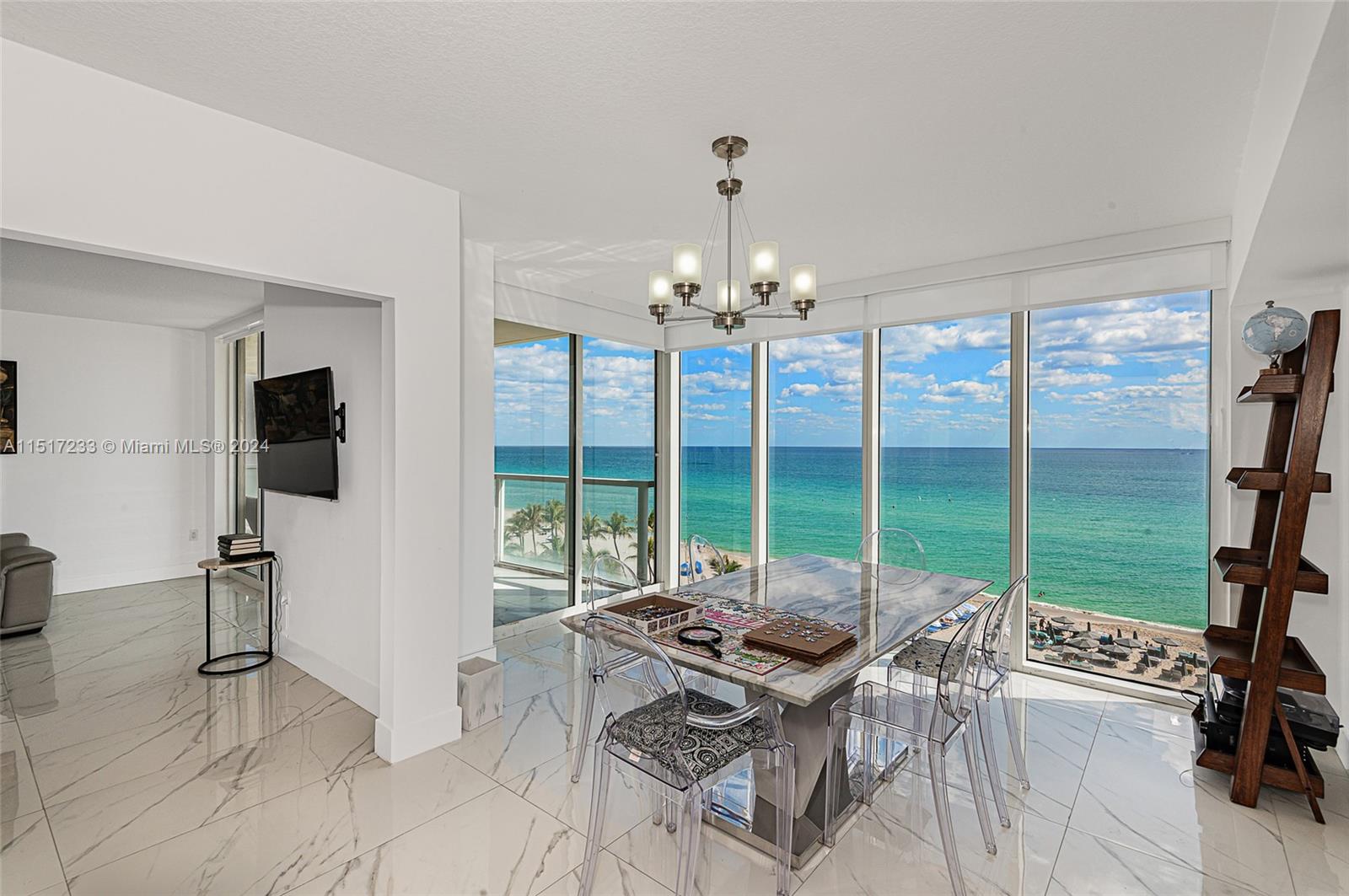 AVAILABLE as of April. Direct upgraded Oceanfront condo with stunning east exposure. Fully furnished with 2 beds & 2.5 baths is waiting for you to enjoy short or long term. Azure views from dining, living areas & master bedroom. Electric shades, washer/dryer are only a few upgrades. This full-service building with valet, 24/7 security & lobby attendant also offers beach & pool service with launch chairs, umbrellas, beach towels + gym. Just a few steps away from major roads, shopping and restaurants, including shopping Malls of Aventura, Bal Harbor & Gulfstream Casino. Please refer to Broker's Remarks.