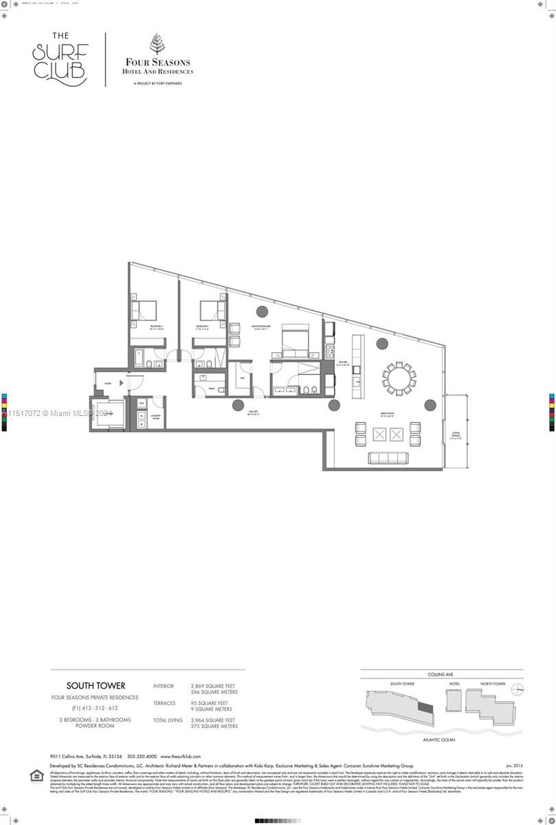 9001 Collins Ave, Surfside, FL, 33154 United States, 3 Bedrooms Bedrooms, ,3 BathroomsBathrooms,Residential,For Sale,Collins Ave,A11517072