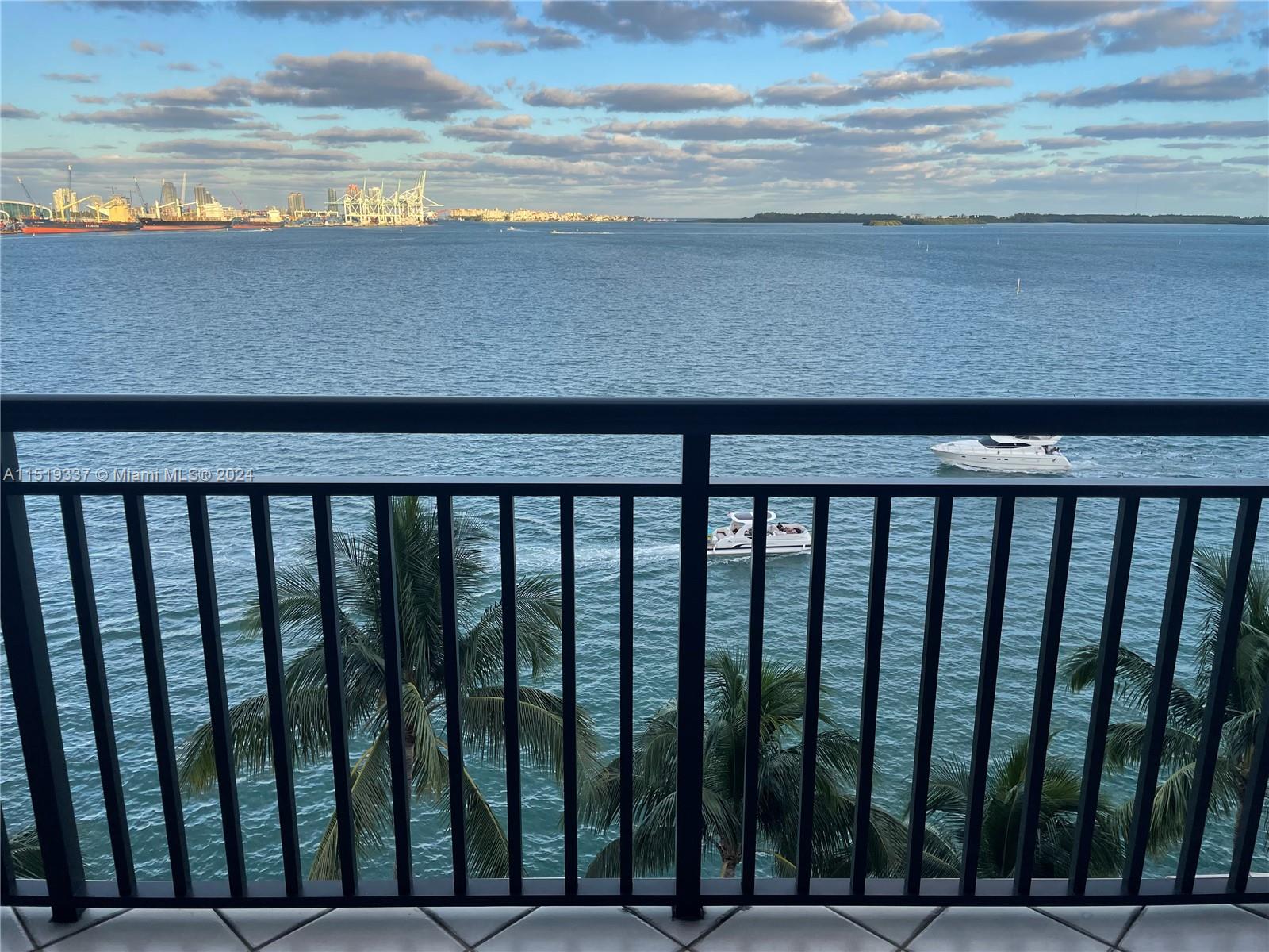 Enjoy a spectacular one of a kind direct Bay view and Island living at its best. Corner unit 2/2 Brickell Key II Condo in the exclusive Brickell Key Island. Enjoy water views from all rooms and open living with spacious balcony. Unit ready to remodel at buyers taste. Full size washer and dryer. 2 parking spaces. Full-service building with recently remodeled lobby, heated salt-water pool, tennis, racquetball, fitness center, BBQ, 24-hr concierge and security, convenience store, private dog walk area and valet. Steps from Brickell, the financial district of Miami, Mandarin Oriental and walking distance to best shopping and restaurants. Brickell Key offers a one mile breathtaking walking trail that wraps around the island, accessible directly from the building from the pool level. Paradise!