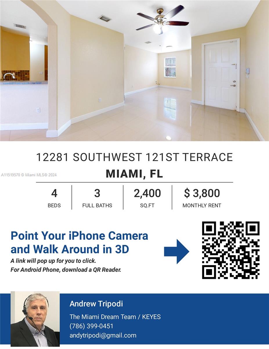 12281 121st Ter, Miami, FL, 33186 United States, 4 Bedrooms Bedrooms, ,3 BathroomsBathrooms,Residential,For Sale,121st Ter,A11519570