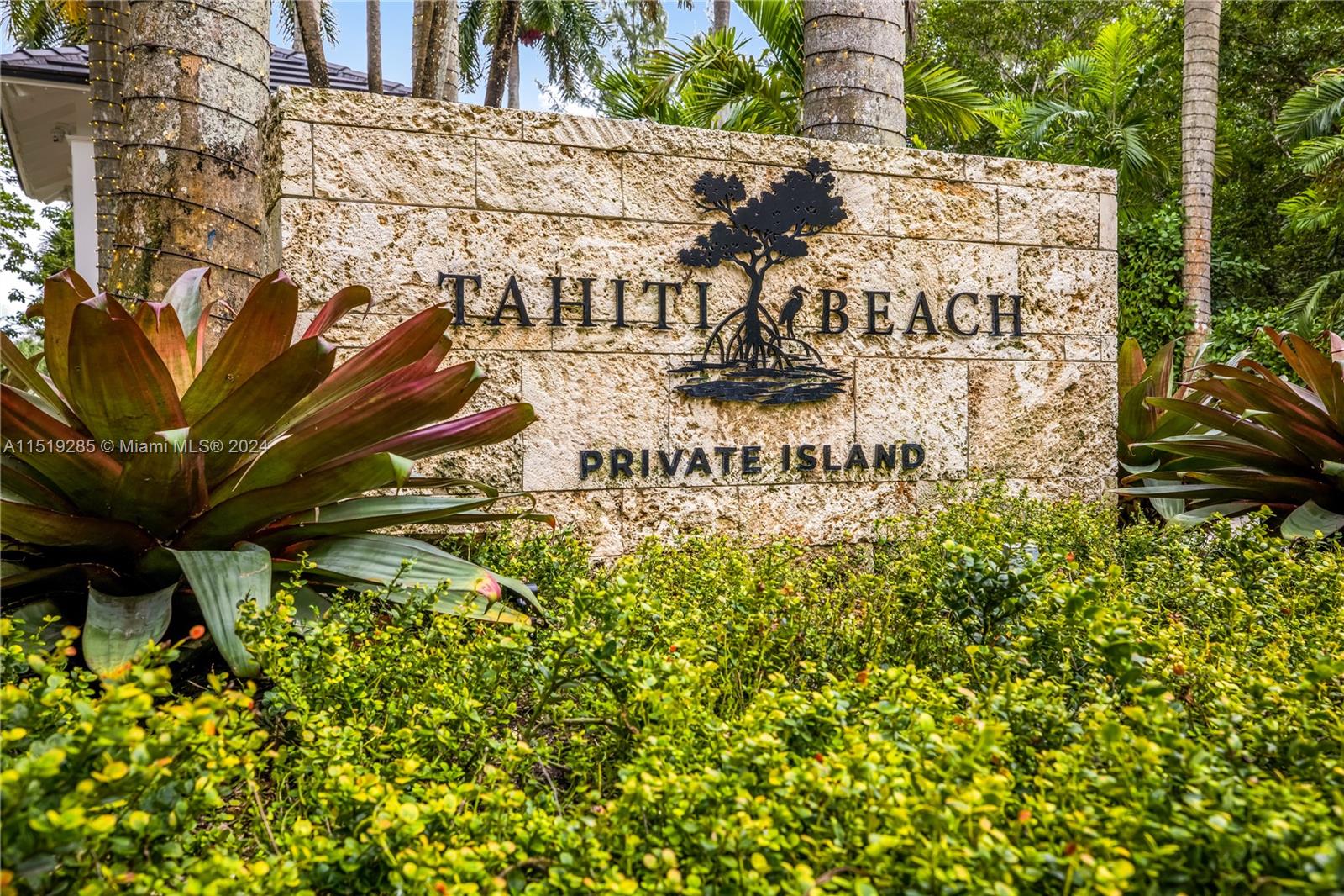 If privacy, security & value-add potential are prime criteria, this is the only property available in exclusive, guarded Tahiti Beach Island of only 29 acre-homesites on Biscayne Bay. Located at the eastern-most edge of Islands Cocoplum, the Palm lined drive & mature landscaping opens to a gracious home w significant updates in 2015-2018 (incl Marvin impact, roof).A wrought iron enclosed terrace opens to gorgeous grounds, salt water pool, pergola,2 Koi ponds,spa,Oolite trails, expansive lawn & Oolite stone wall along preserve. Floor plan feat 1 bdrm & 2 ½ bthrs &  wood paneled office downstairs, upstairs family room and 5 bdrms/4 bath. 2 Bonus red-brick-lined, plank floor wine cellars. Enjoy residents’ private tennis pavilion, beach park, Bay walk plus Islands of Cocoplum amenities.