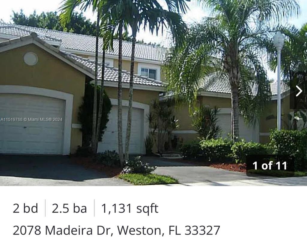 2078 Madeira Dr, Weston, Florida 33327, 2 Bedrooms Bedrooms, ,2 BathroomsBathrooms,Residential,For Sale,2078 Madeira Dr,A11519788