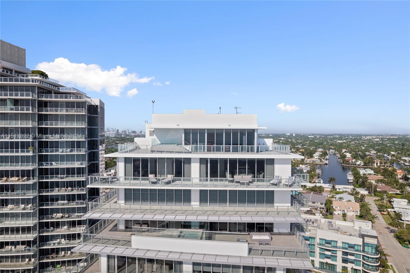 A quintessential Shangri-la in the heart of Fort Lauderdale, this 5,822 sq ft two story, 5 bedroom/6.5 bathroom penthouse