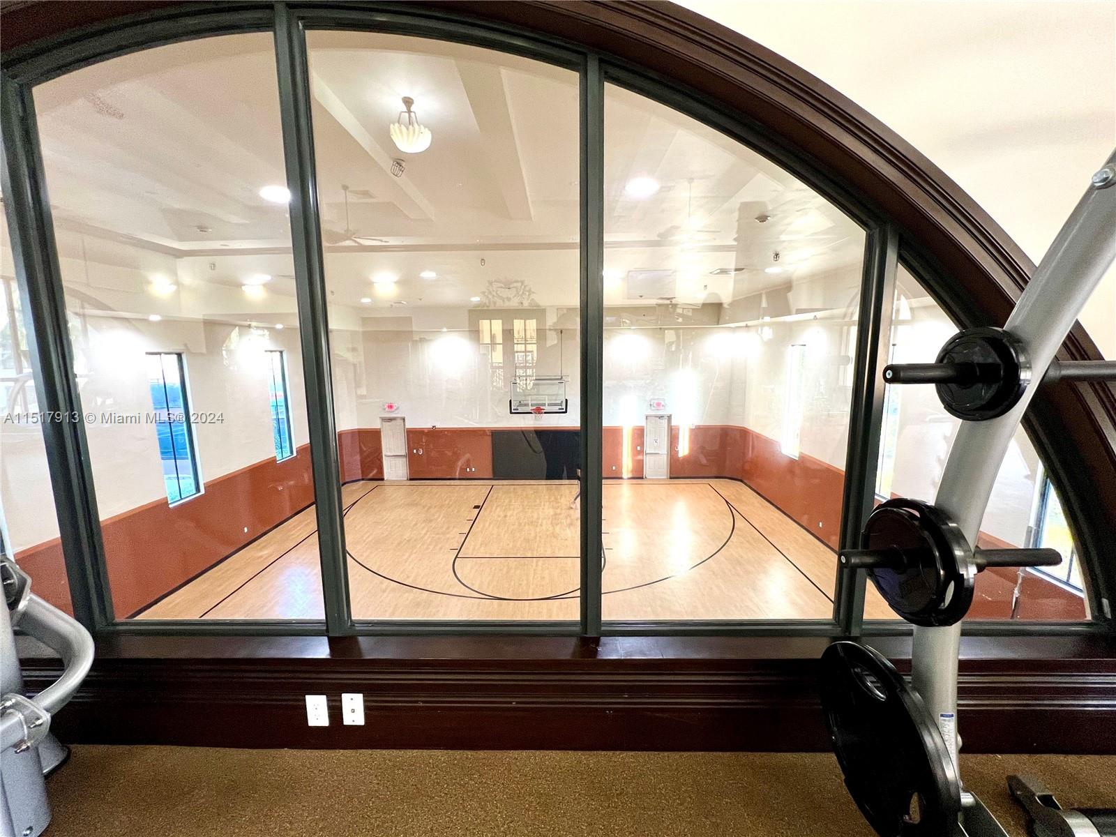 VIEW OF INDOOR COURT FROM THE GYM