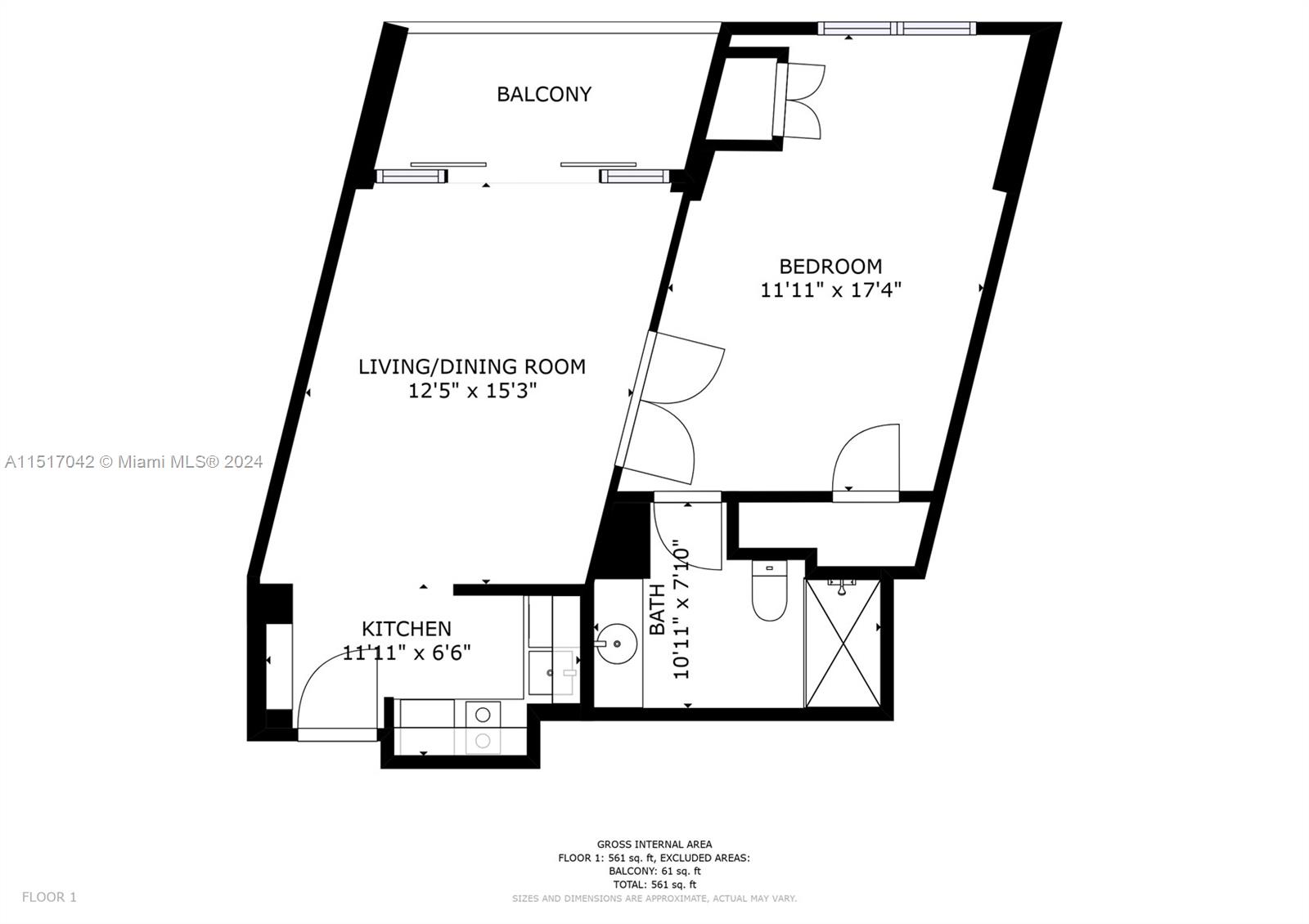 2670 Sunrise Blvd, Fort Lauderdale, FL, 33304 United States, 1 Bedroom Bedrooms, ,1 BathroomBathrooms,Residential,For Sale,Sunrise Blvd,A11517042