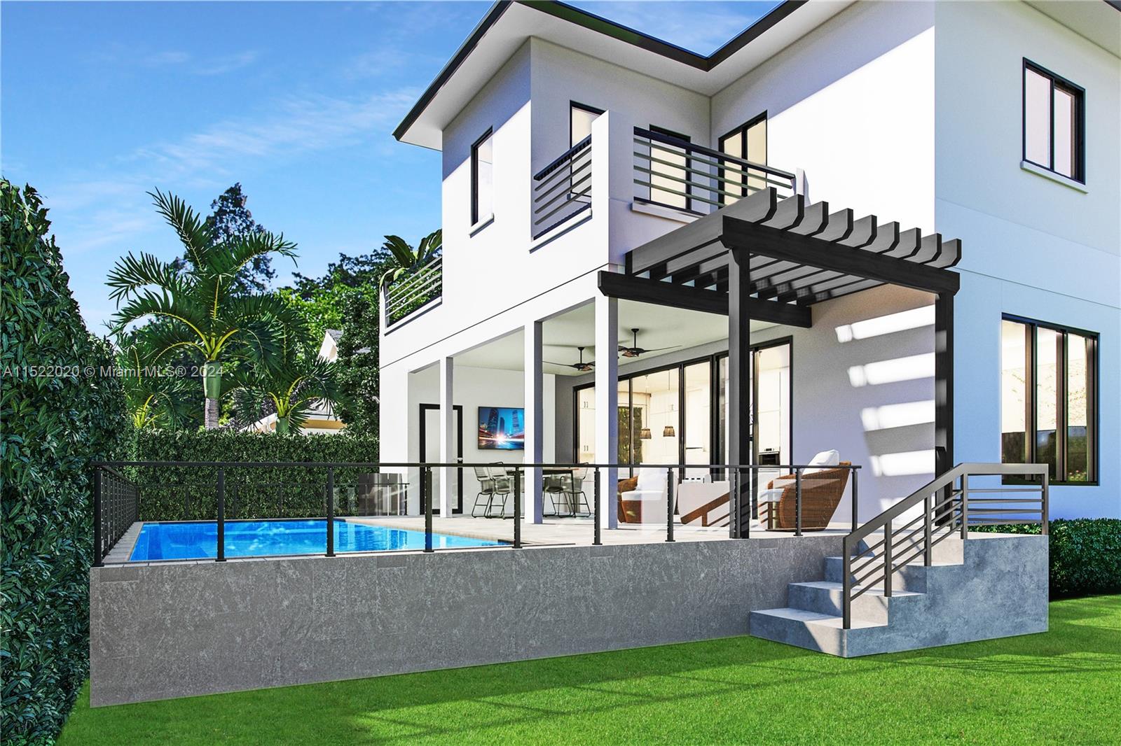 Pool w/ Built in Jacuzzi