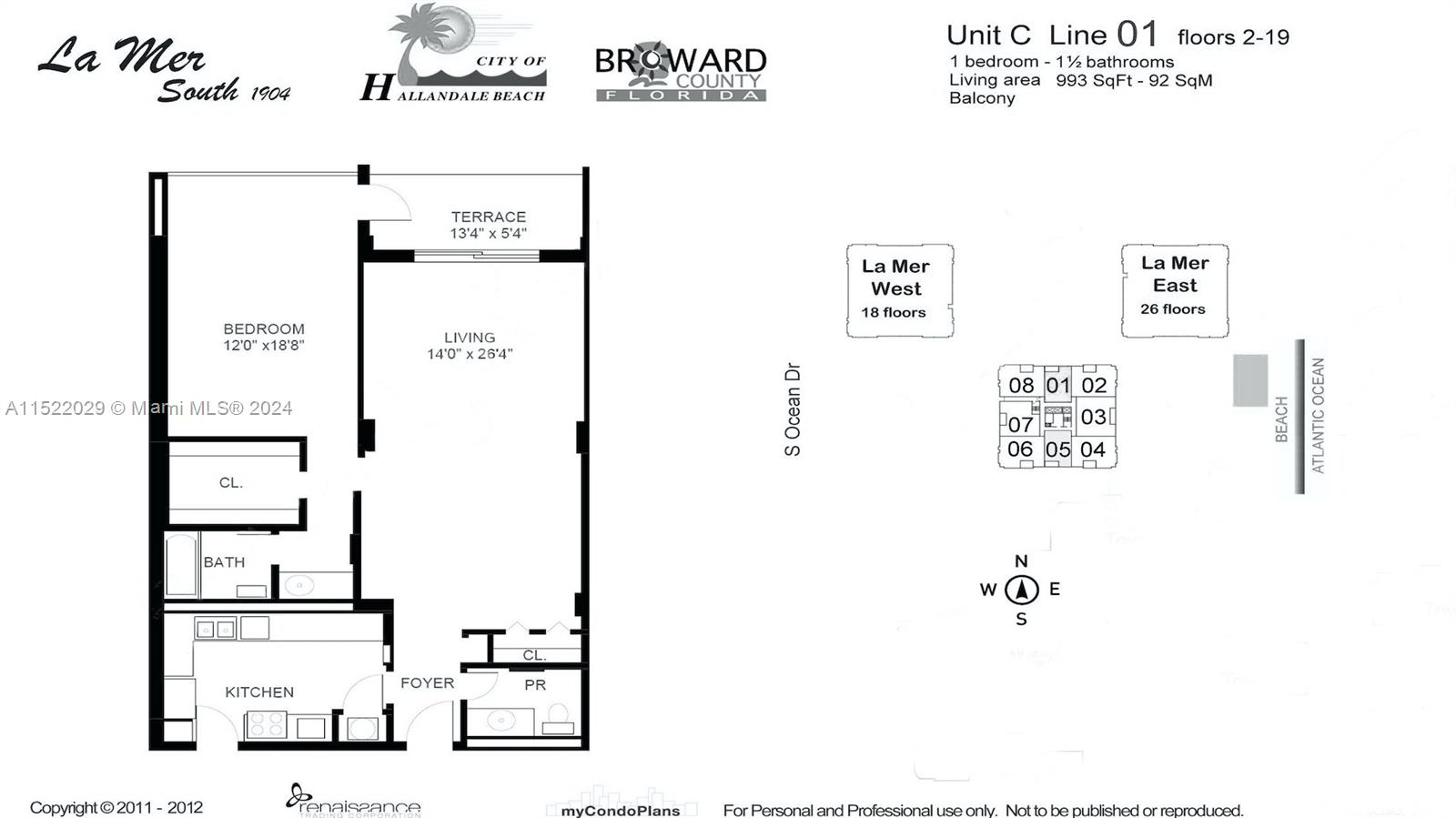 1904 Ocean Dr, Hallandale Beach, FL, 33009 United States, 1 Bedroom Bedrooms, ,1 BathroomBathrooms,Residential,For Sale,Ocean Dr,A11522029