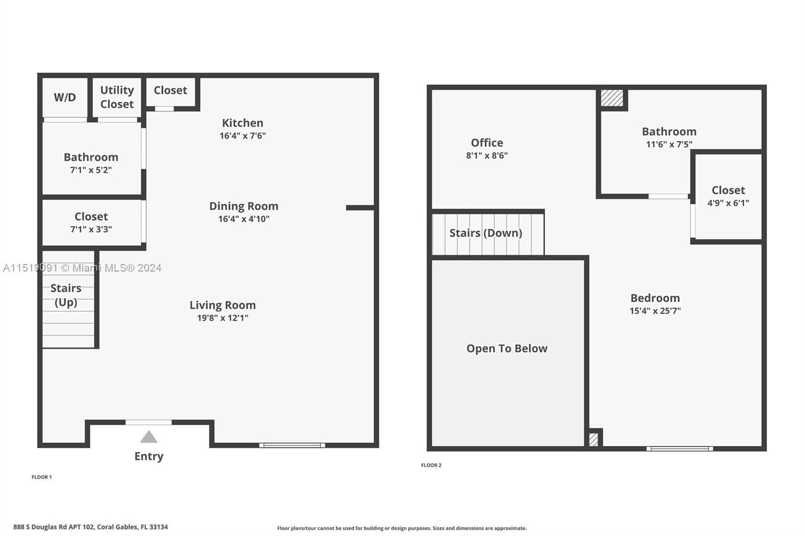 888 S Douglas Rd 102, Coral Gables, FL 33134, 1 Bedroom Bedrooms, ,1 BathroomBathrooms,Residential,For Sale,Douglas Rd,A11519091