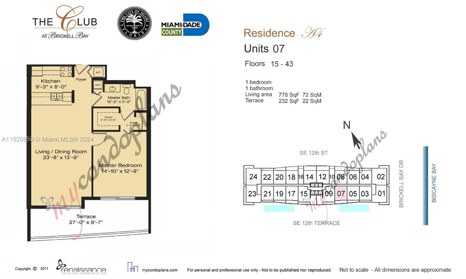 1200 Brickell Bay Dr, Miami, FL, 33131 United States, 1 Bedroom Bedrooms, ,1 BathroomBathrooms,Residential,For Sale,Brickell Bay Dr,A11520850