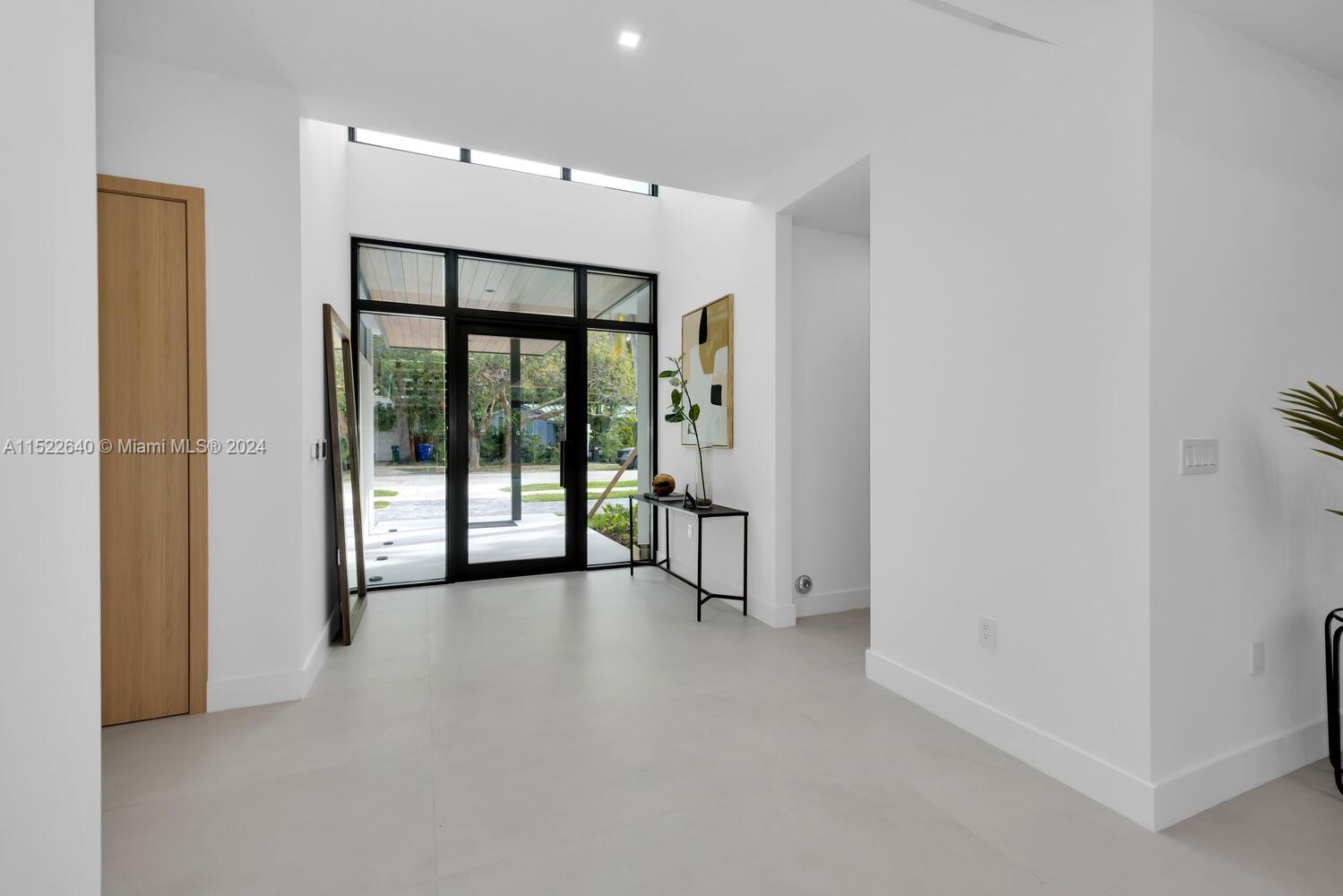 Entry with two car garage