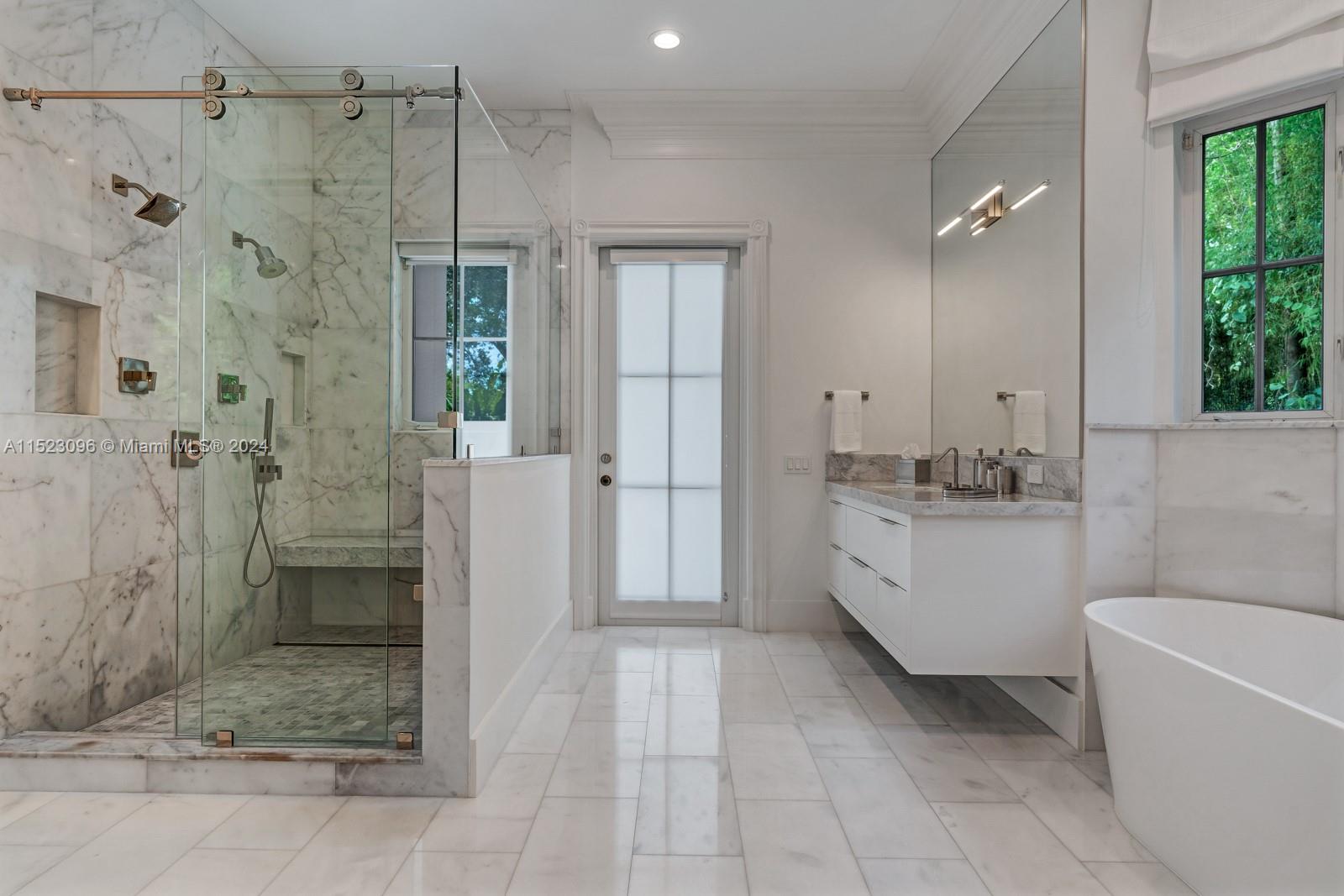 Master bath has Direct Access to Pool Area