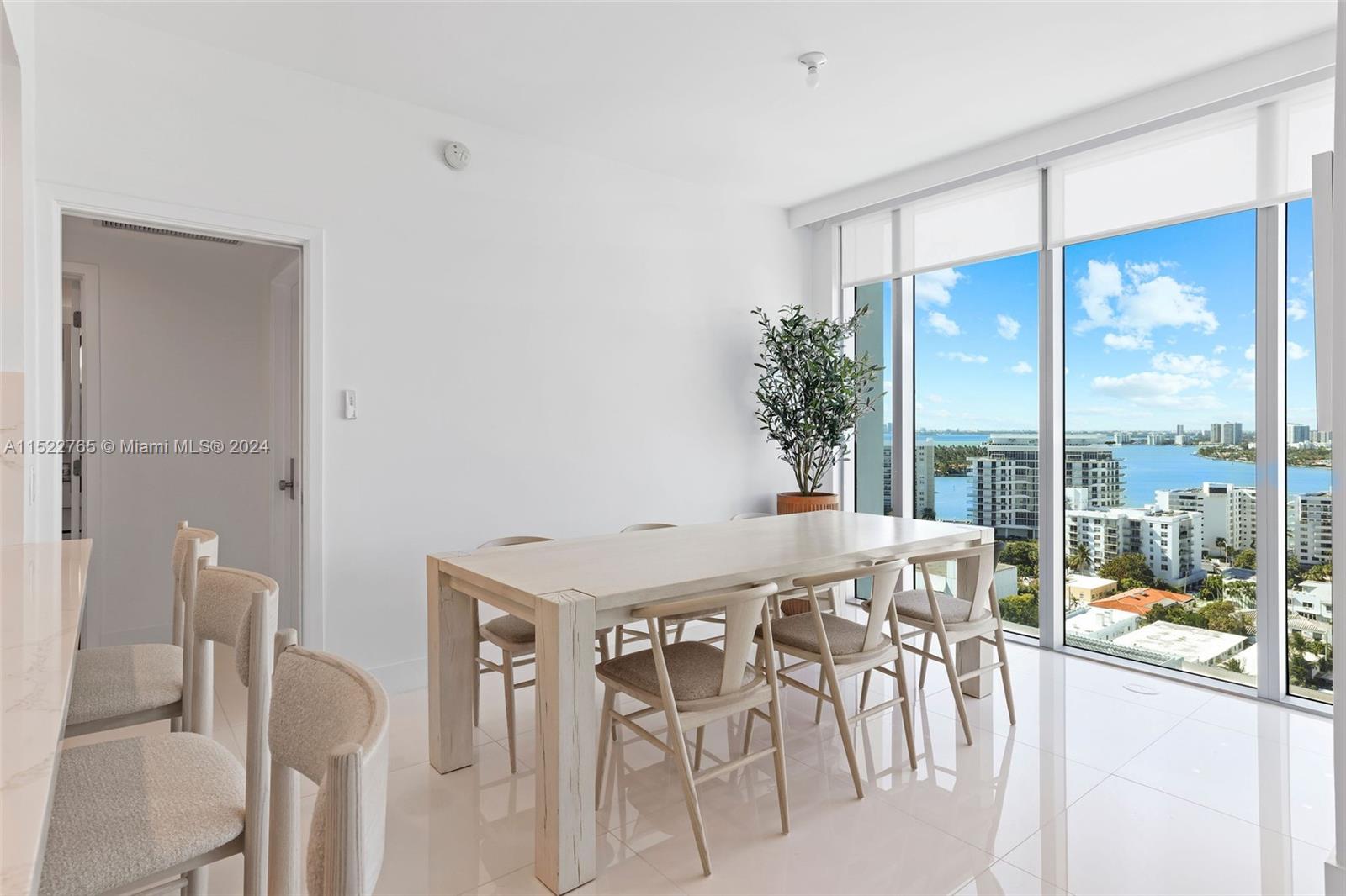 This renovated high floor condo offers breathtaking views of the sunset and inter-coastal at the Carillon Miami Beach in Florida. The updated kitchen boasts modern amenities, ensuring that you have everything you need to prepare a delicious meal or entertain guests. The split bedroom floor plan allows for privacy and comfort, making it the ideal choice for families, couples, or anyone who appreciates the finer things in life. Experience the best of Miami Beach living at the Carillon, where you can enjoy endless sun, sand, and sea, as well as easy access to the wide range of amenities including a 70,000 square foot spa, fitness center, and multiple dining options. Available mid March for summer season until October/Nov ONLY Please use virtual tour