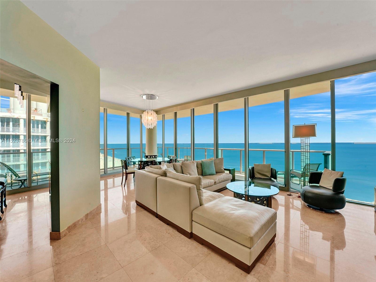 Step off your private elevator to direct ocean views from this wonderful  Lower Penthouse at Il Villaggio. A corner apartment offering high ceilings, breathtaking views, an expansive wrap-around terrace and plenty of light and space.  The primary suite has a double bath and huge master closet. Subzero and Miele appliances in the eat in kitchen. Il Villaggio is known for its specialized 5-star service, security, privacy and excellent management.  Beach service offers towels, chairs, umbrellas and drinks. The impressive luxury amenities have all been newly renovated; pool, large fitness center with all new equipment, library, meeting and party facilitates and much more.
The apartment comes turnkey so you can move right in and start enjoying the Il Villaggio lifestyle.