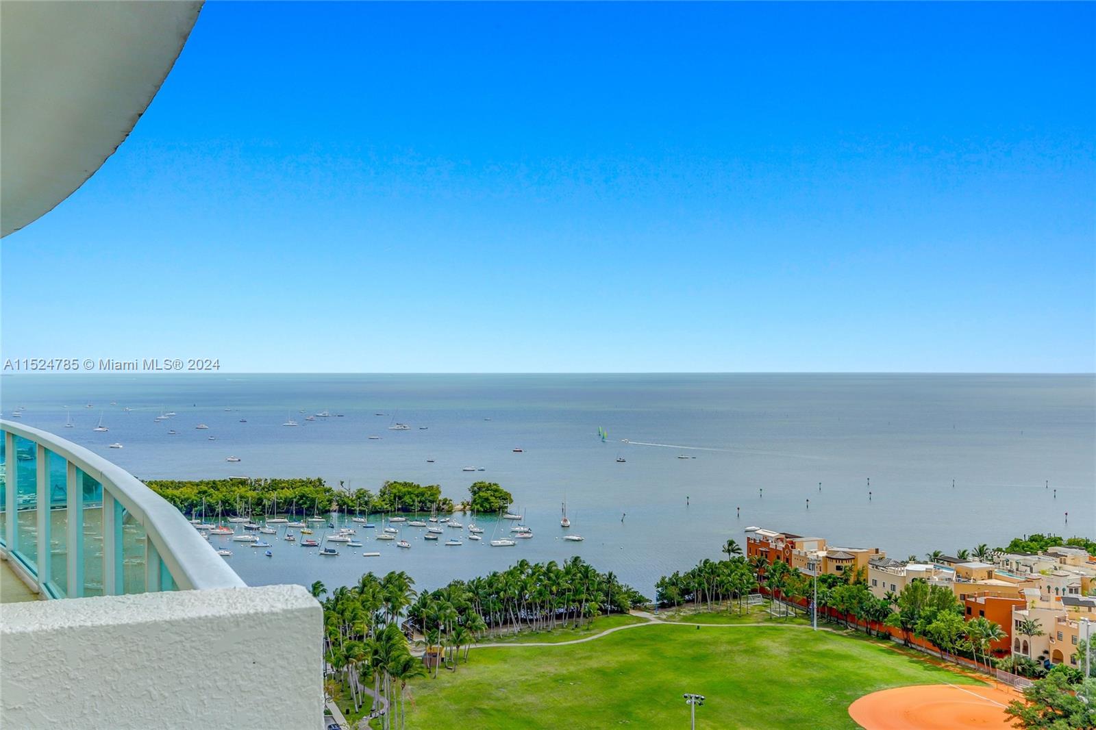 Spectacular bay views from this stunning corner residence w/wrap-around balcony in Arya, a full-service luxury condo/hotel in the heart of the Coconut Grove village. Walk to galleries, boutiques, cafes & bayfront parks. Updated, light-filled interiors & a split-plan layout w/option to live in as a 3BR/3.5BA + kitchen or rent as 3 separate units (two 1BR/1BA) + a (1BR/1.5BA + kitchen). No rental restrictions. Offered fully furnished w/chic designer pieces for the ultimate in turn-key living. Exceptional building amenities: pool & restaurant overlooking the bay, fitness center w/sauna, squash courts, business center & 24 hr. attended lobby w/concierge. Secure garage parking (2 assigned spaces) as well as valet & street parking. Minutes to downtown, MIA, Brickell, Key Biscayne & the Beaches.
