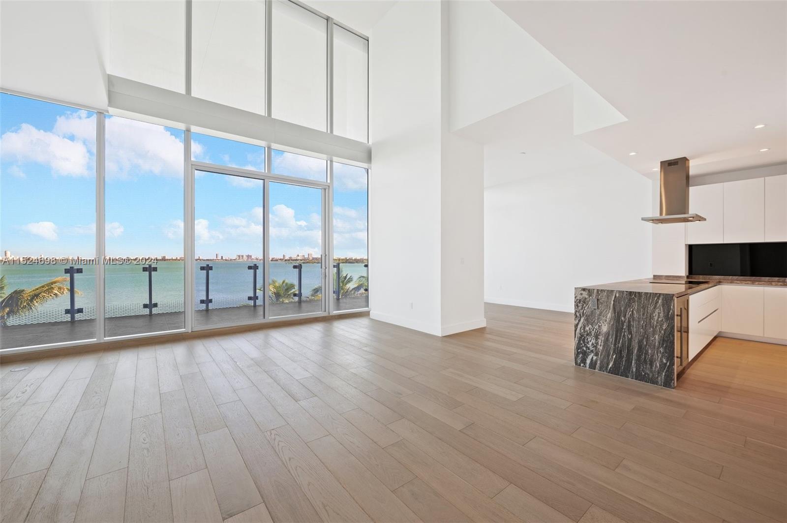 Unique & spectacular 2-level unit at the new Missoni Baia in Edgewater. This stunning property features breathtaking and unobstructed ocean views and is a unique floor plan, 1 of 3 in the building. Customized wooden floors throughout, 4 bedrooms, an enclosed study/gym, maid's quarters, laundry room and 6.5 bathrooms. Private foyer entrance directly into the unit, gourmet kitchen with sub-zero & Wolf appliances, Italkraft cabinetry, marble countertops, ample storage, oversized balcony, double height ceilings, spacious living areas, floor-to-ceiling windows. Amenities include top of the line fitness center, three pools, tennis court, BBQ area, kid's playroom, sauna/spa & more. The unit has access from both levels 4 & 5.