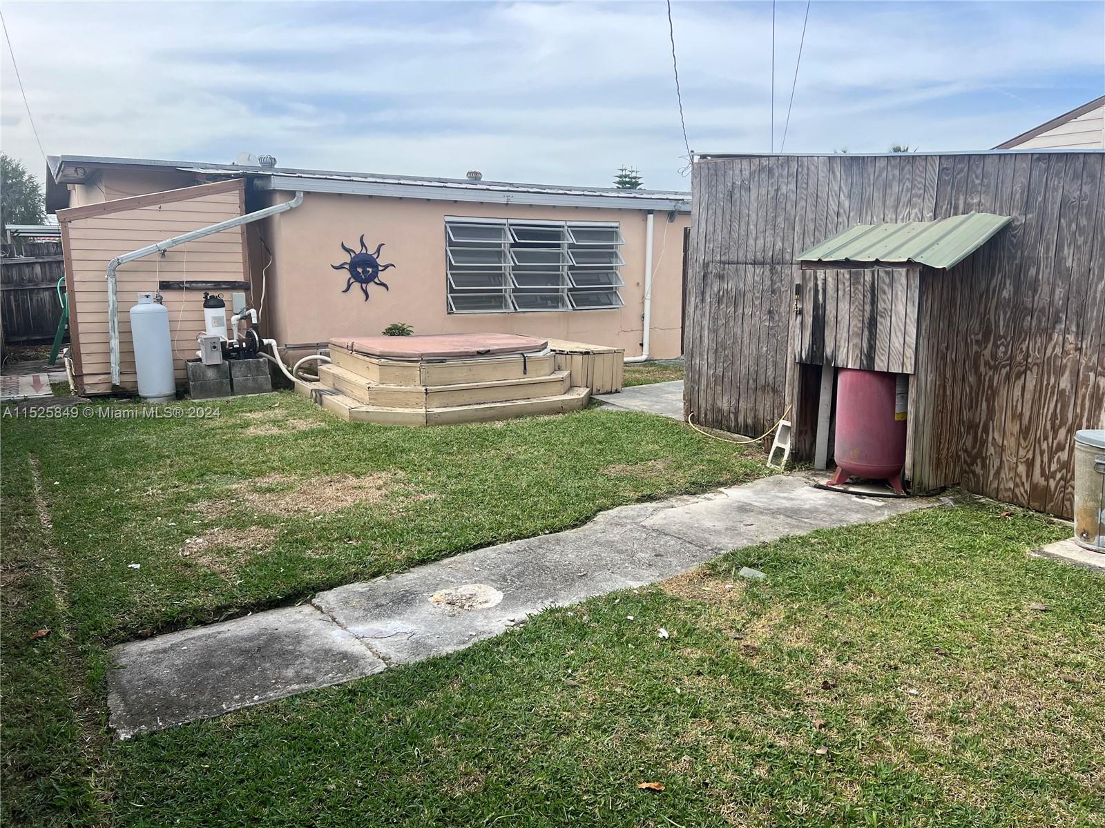 South side rear yard