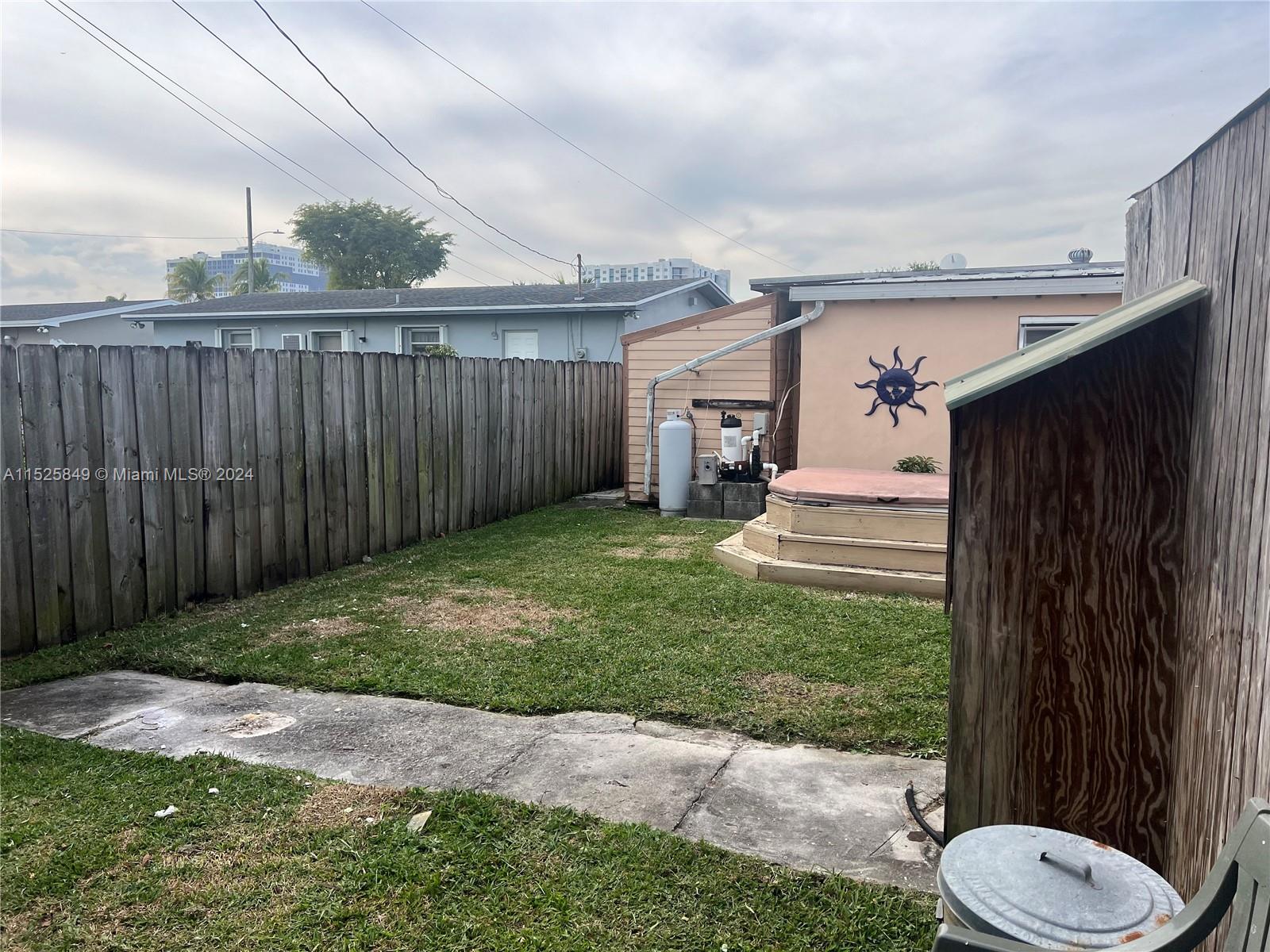 South side rear yard