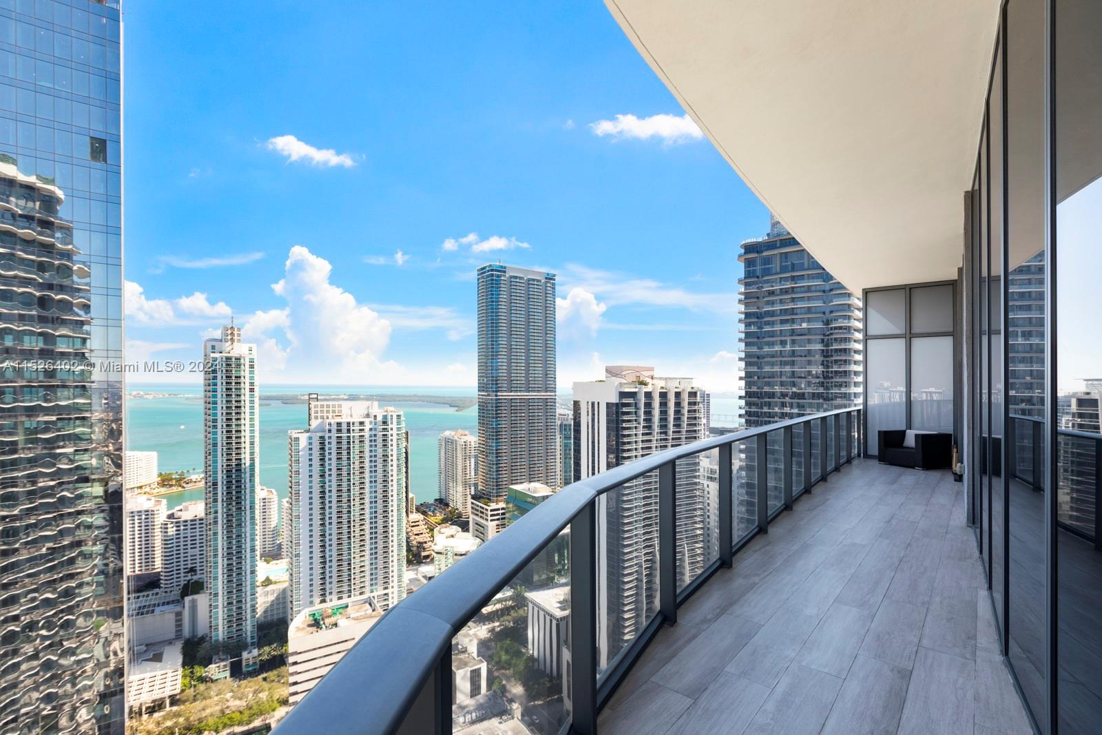 Rare Opportunity to own a large, 4 bed Penthouse in the Brickell Heights condominium. This unit is perfectly laid out & spans over 2,200 sqft, boasting high ceilings (13’), with floor to ceiling windows, which offer spectacular panoramic cityscapes and beautiful water views of Biscayne Bay. The kitchen has been completely updated, including custom cabinetry that extends to the ceilings for additional storage. In addition to the 4 bedrooms and 4.5 bathrooms, the office has been completely built out, perfect for today’s work-from home lifestyle.  The unit comes with one of the buildings few storage units, 3 parking spaces (1 owned, 2&3 leased from HOA). The amenities include 24/7 security & concierge, rooftop pool, spa, gym, etc... Located in the heart of Miami's Brickell neighborhood.