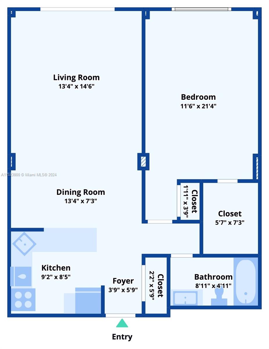 1455 N Treasure Dr PH-F, North Bay Village, Florida 33141, 1 Bedroom Bedrooms, ,1 BathroomBathrooms,Residential,For Sale,1455 N Treasure Dr PH-F,A11523800