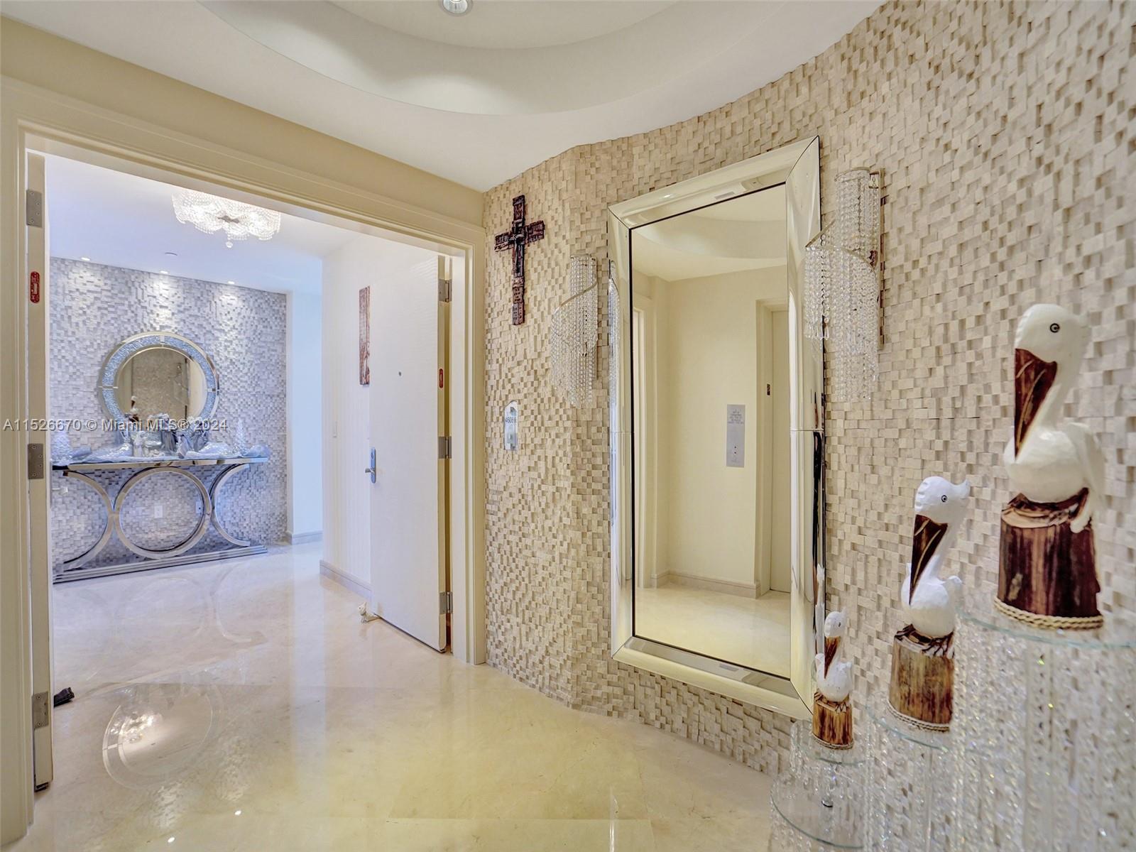 Condo's private Elevator Lobby and Foyer