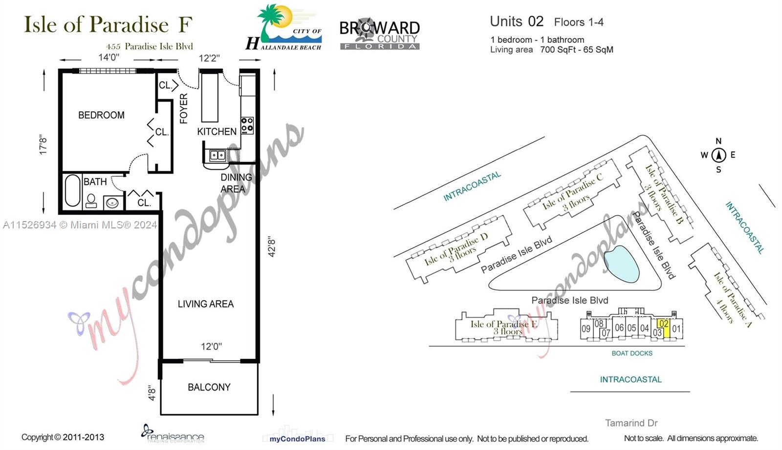 455 Paradise Isle Blvd 402, Hallandale Beach, Florida 33009, 1 Bedroom Bedrooms, ,1 BathroomBathrooms,Residential,For Sale,455 Paradise Isle Blvd 402,A11526934