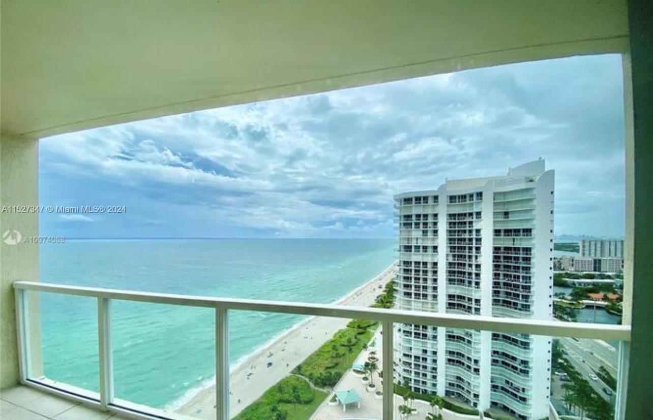 Wake up with the sweet sound of the waves on your balcony! Luxurious ocean front condo, 1,000 sq ft freshly painted, new flooring, new washer/dryer, new HVAC, brand new furniture. Large walk-in closet, marble counters, renovated kitchen, stainless steel appliances. Enjoy incredible endless views of ocean, beaches and skyline city views. Full beach service, valet parking and 24/7 security. Central location close to Aventura Mall and Bal Harbour Shops. Great Schools. Available for 6 months minimum. Fully furnished.