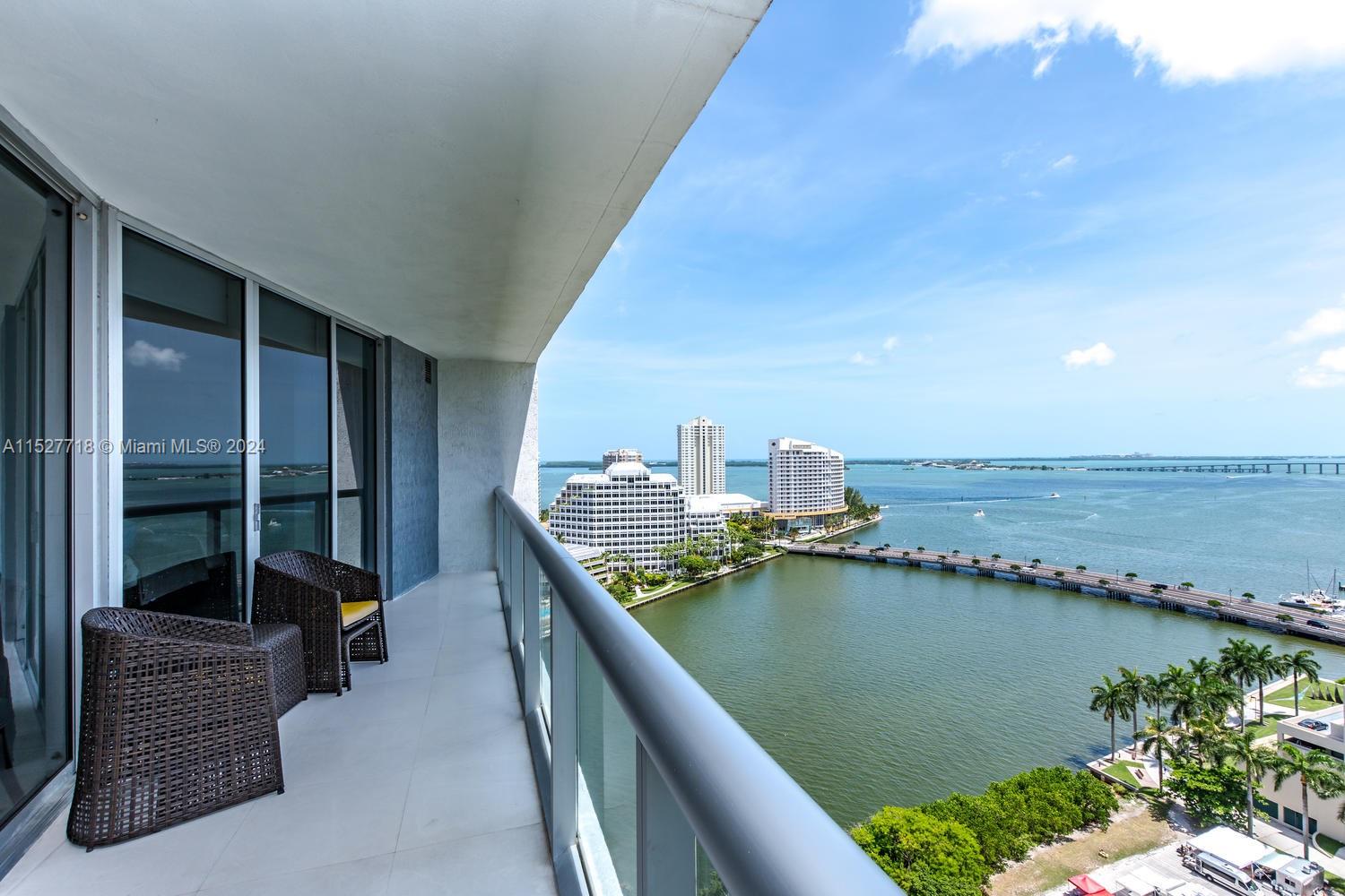 2bed+ Den 1,450 Sq. ft. w/ bay views facing SE towards Biscayne Bay. Unit has 24x24 white porcelain flooring,roller shade and blackouts, Build in Closets. Den area can be used as office or 3rd bedroom. Building offers resortstyle amenities including s tate-of-the-art fitness center with classes, full service spa, infinity pool overlookingBiscayne Bay, restaurants on site, 24-hr concierge and valet and much more. Centrally located in the heart ofBrickell, 2 blocks from Mary Brickell Village and more.