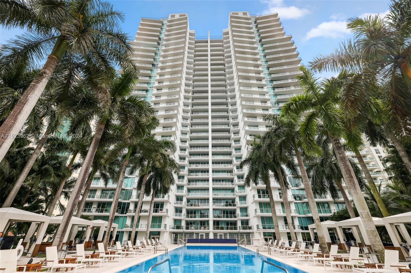 Pool view to building