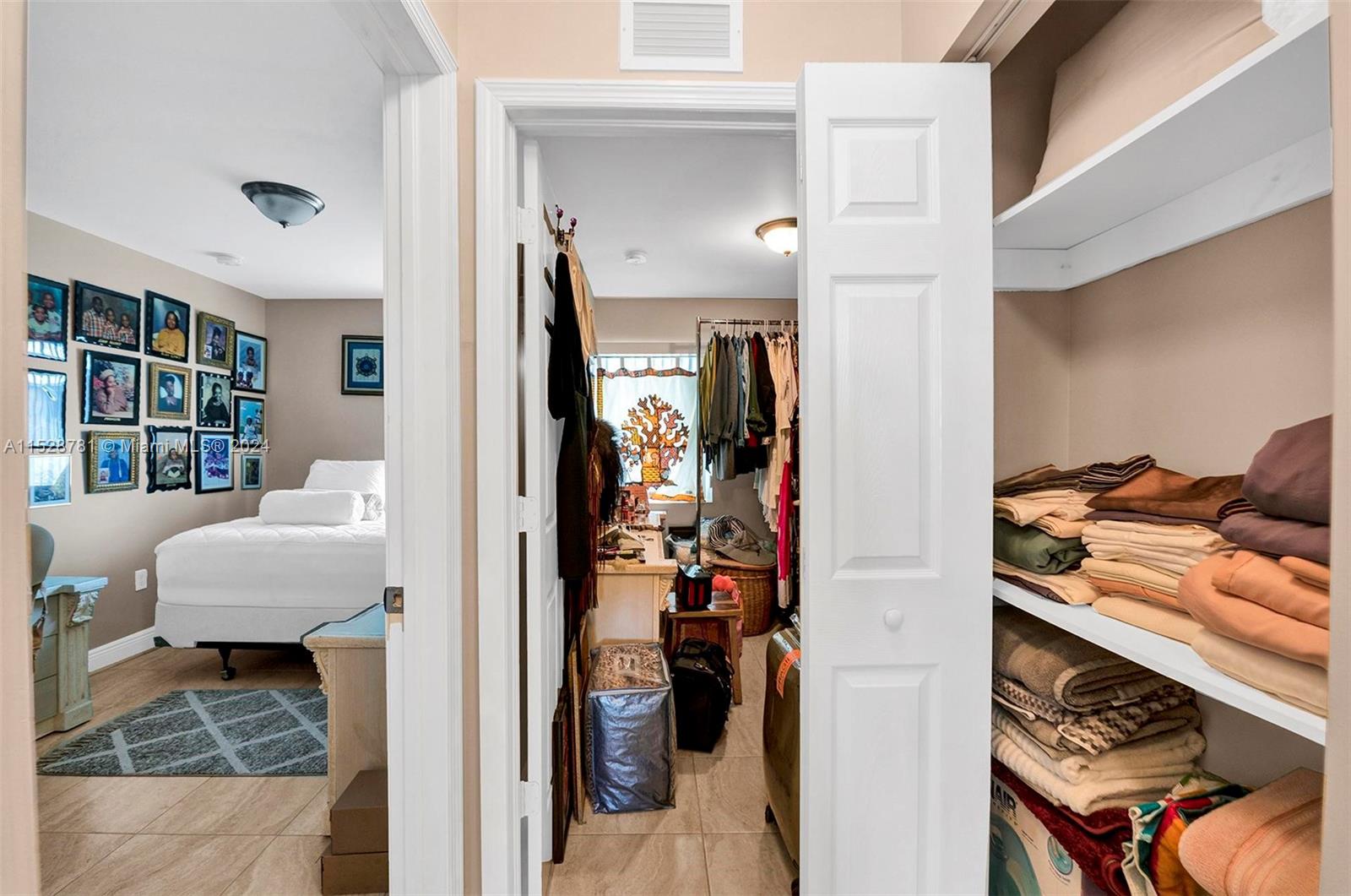 Hall Linen Closet & view  Bedroom 3