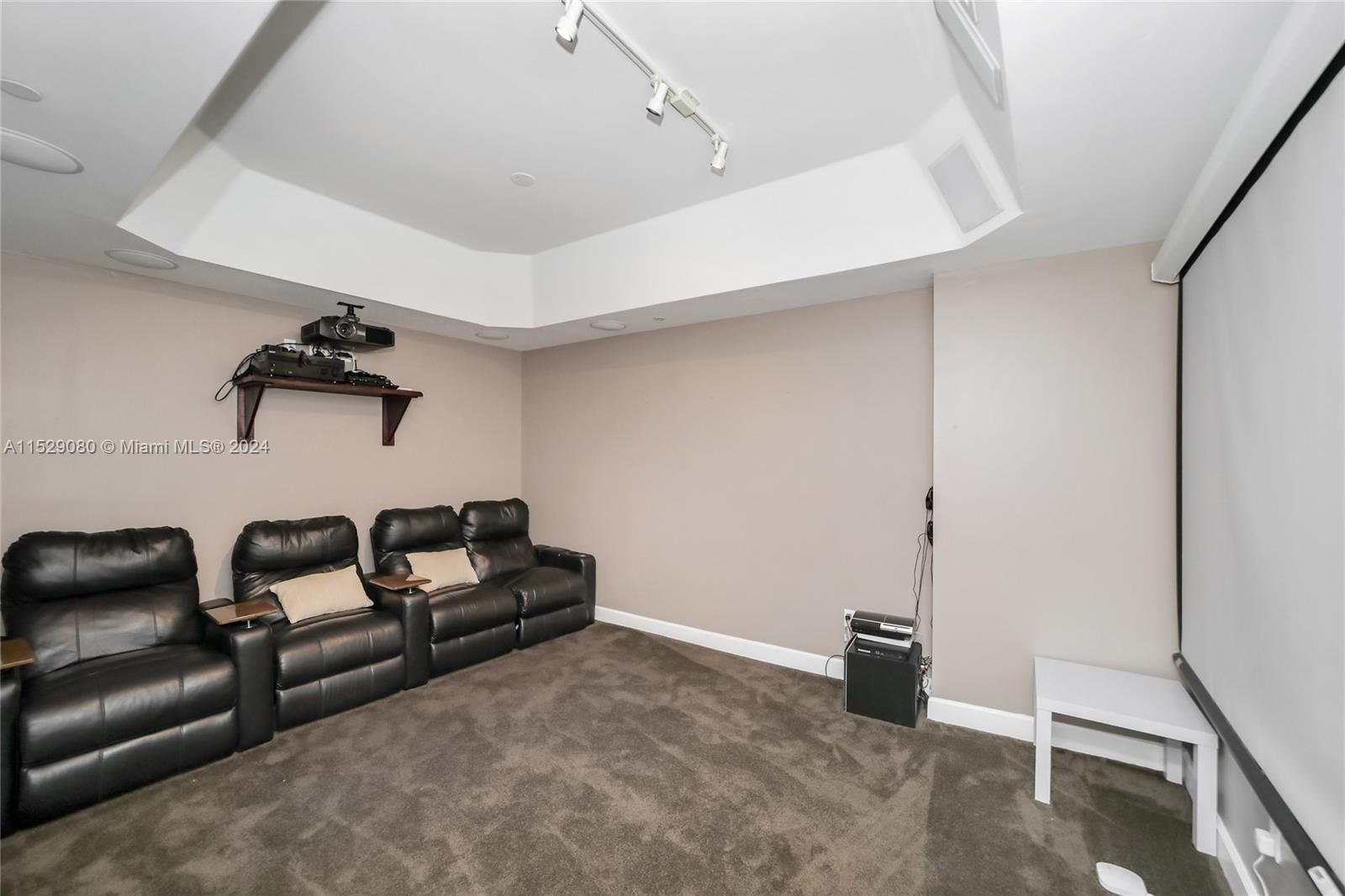 Movie room within the unit