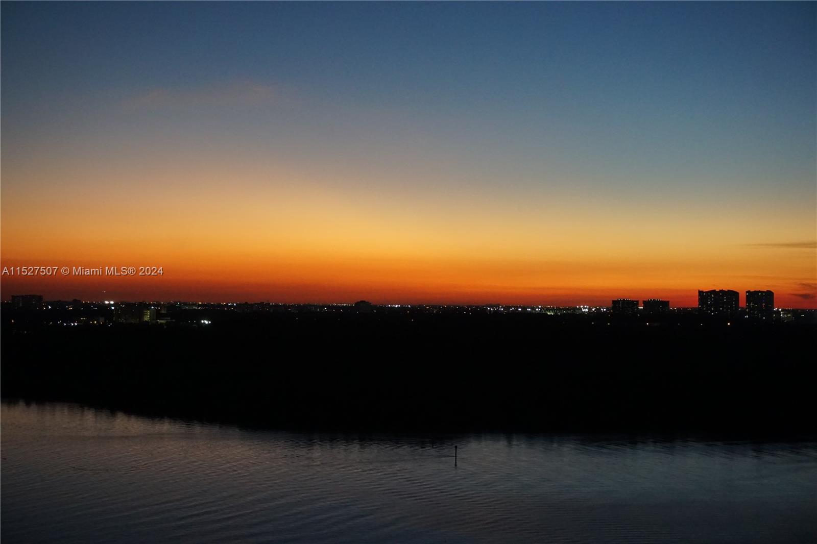 Sunset view over Oleta River Sanctuary.