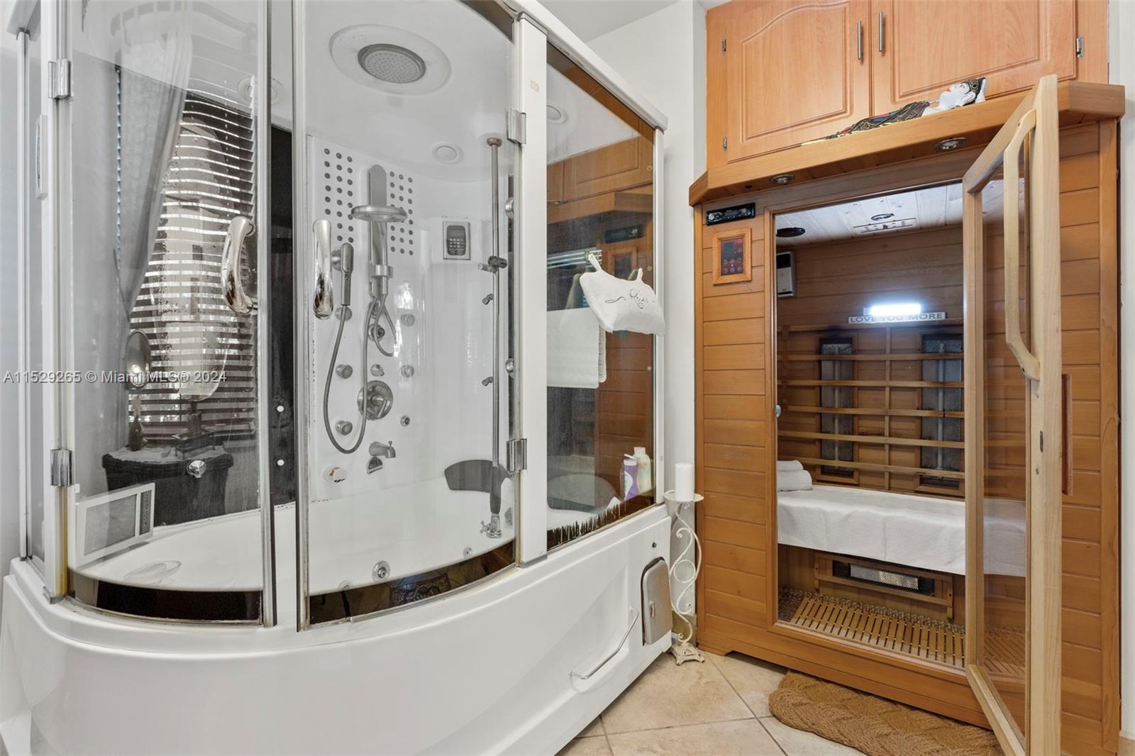 Jet tub/shower and infrared sauna