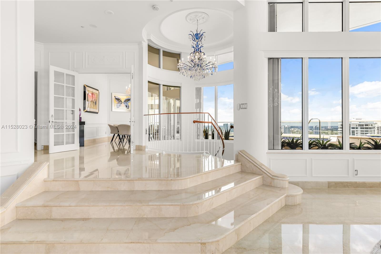 Elegant entrance to formal dining room.