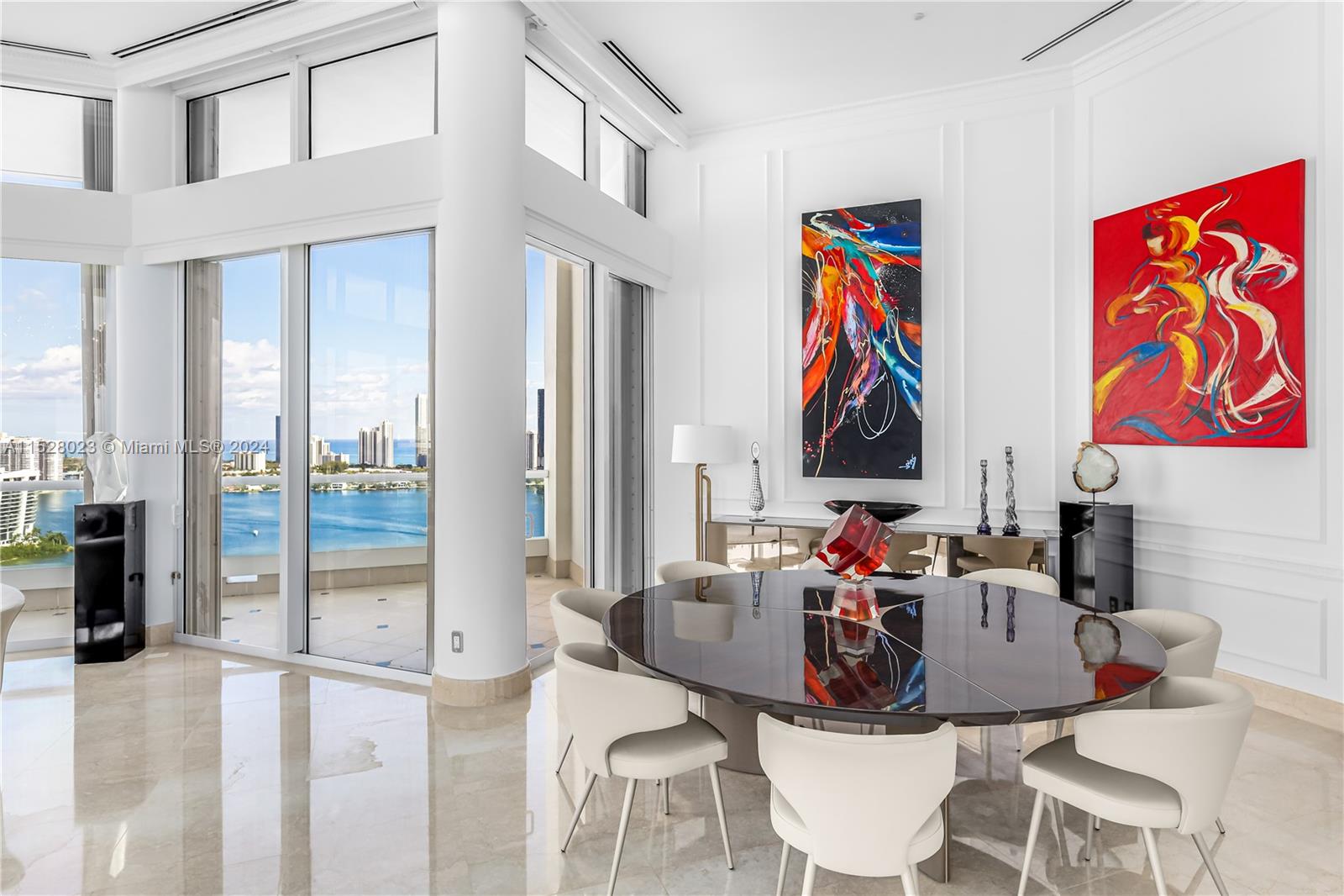 Dining area off of the Living room w/ ocean views!