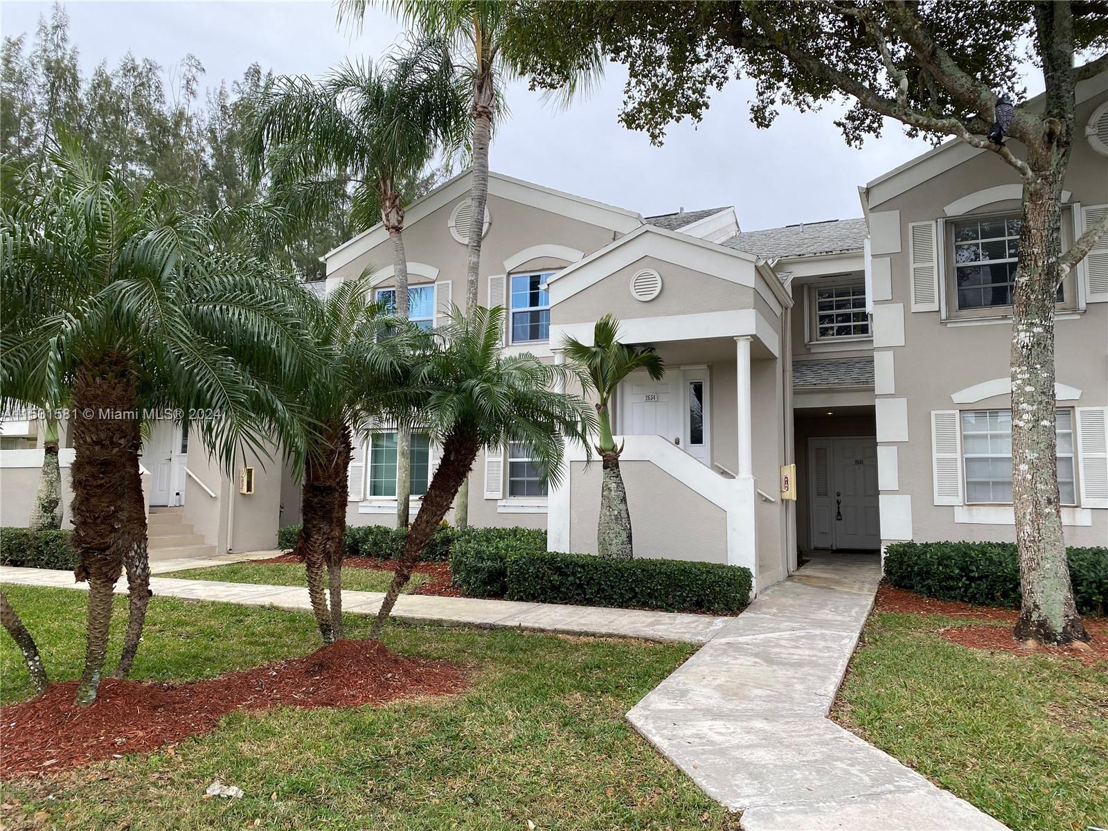 First floor 2 bedroom, 2 bath condo located in exclusive Center Gate at Keysgate. Tile & laminate floor throughout, spacious living room with screened balcony. Rent includes cable, internet, alarm, 24 hr gted and roving security, clubhouse, pool, gym and much more.